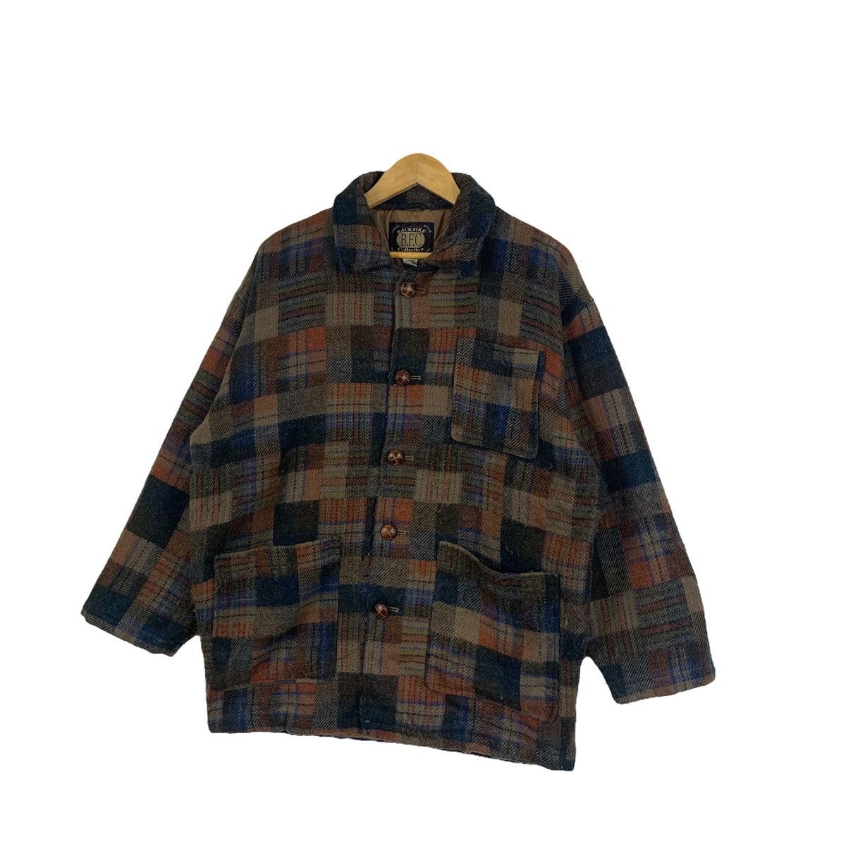 Vintage BACKFIRE COLLECTION Patchwork Tartan Wool Sweaters Jacket Size US M / EU 48-50 / 2 - 4 Thumbnail