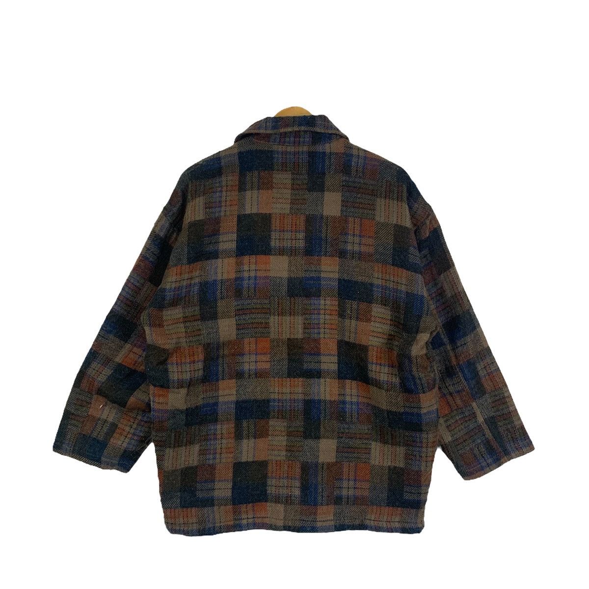 Vintage BACKFIRE COLLECTION Patchwork Tartan Wool Sweaters Jacket Size US M / EU 48-50 / 2 - 2 Thumbnail