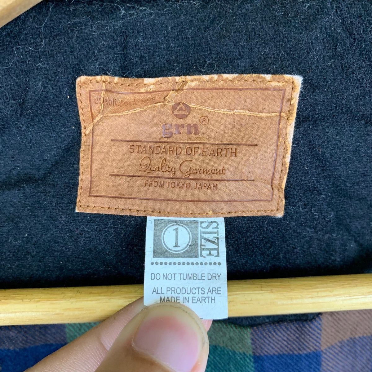 Japanese Brand × Vintage GRN Tokyo Japan Japanese Brand Button Wool Hoodie Jacket Size US S / EU 44-46 / 1 - 6 Thumbnail