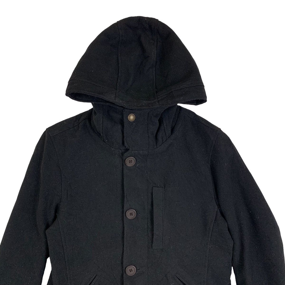 Japanese Brand × Vintage GRN Tokyo Japan Japanese Brand Button Wool Hoodie Jacket Size US S / EU 44-46 / 1 - 5 Thumbnail