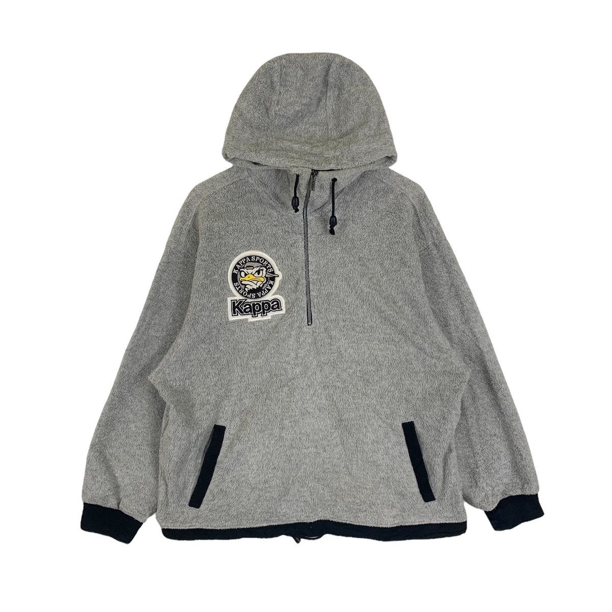 Kappa Vintage KAPPA Sports Duck Fleece Hoodie Pullover Jumper Size US L / EU 52-54 / 3 - 2 Thumbnail
