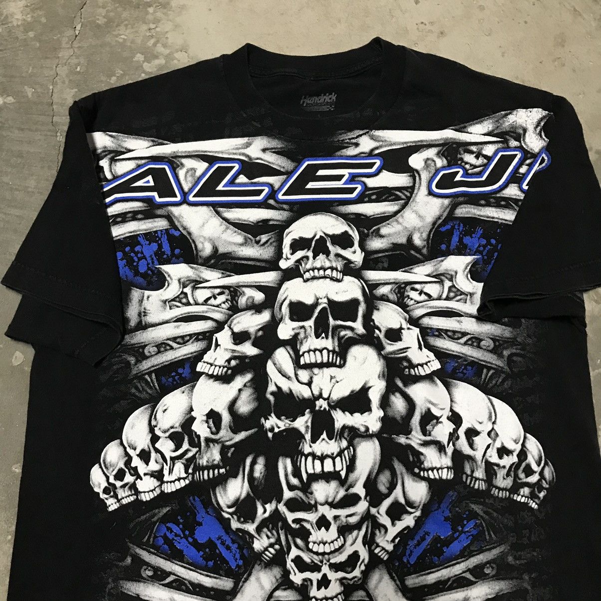 NASCAR × Vintage Vintage Dale Earnhardt Nascar All Over Print Skull T Shirt Size US L / EU 52-54 / 3 - 3 Thumbnail