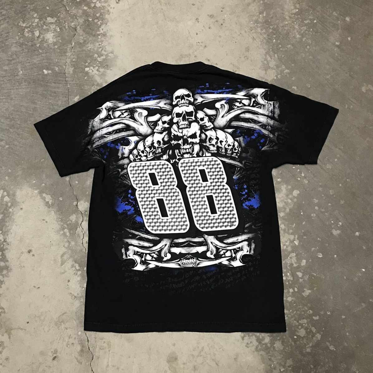 NASCAR × Vintage Vintage Dale Earnhardt Nascar All Over Print Skull T Shirt Size US L / EU 52-54 / 3 - 4 Thumbnail