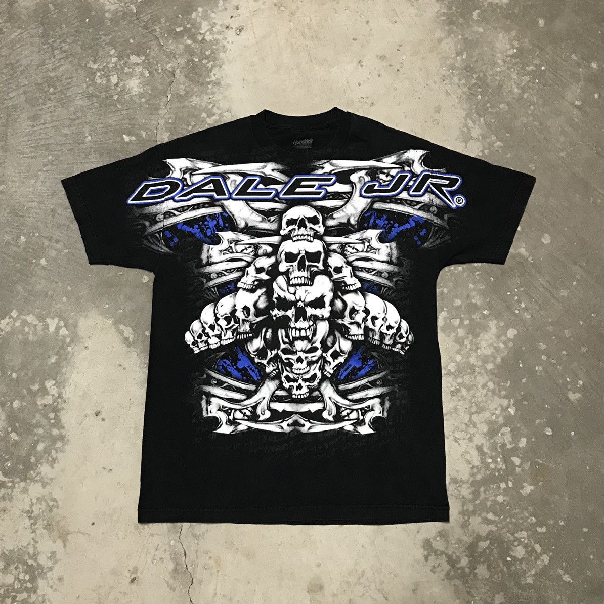 NASCAR × Vintage Vintage Dale Earnhardt Nascar All Over Print Skull T Shirt Size US L / EU 52-54 / 3 - 1 Thumbnail