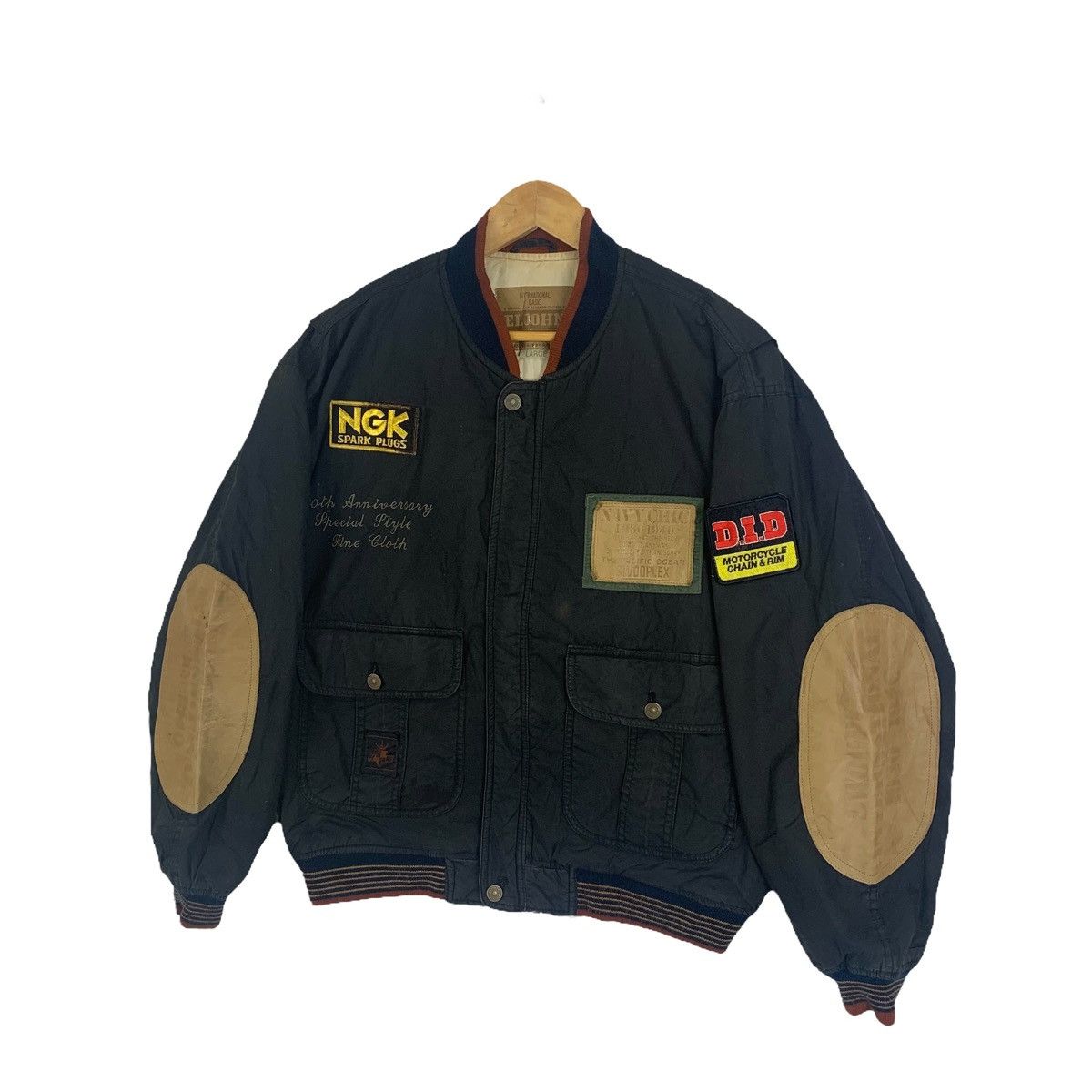 Sports Specialties ELJOHN NGK Sparks Plugs Motorcycle Patch Elbow Bomber Jacket Size US XL / EU 56 / 4 - 4 Thumbnail