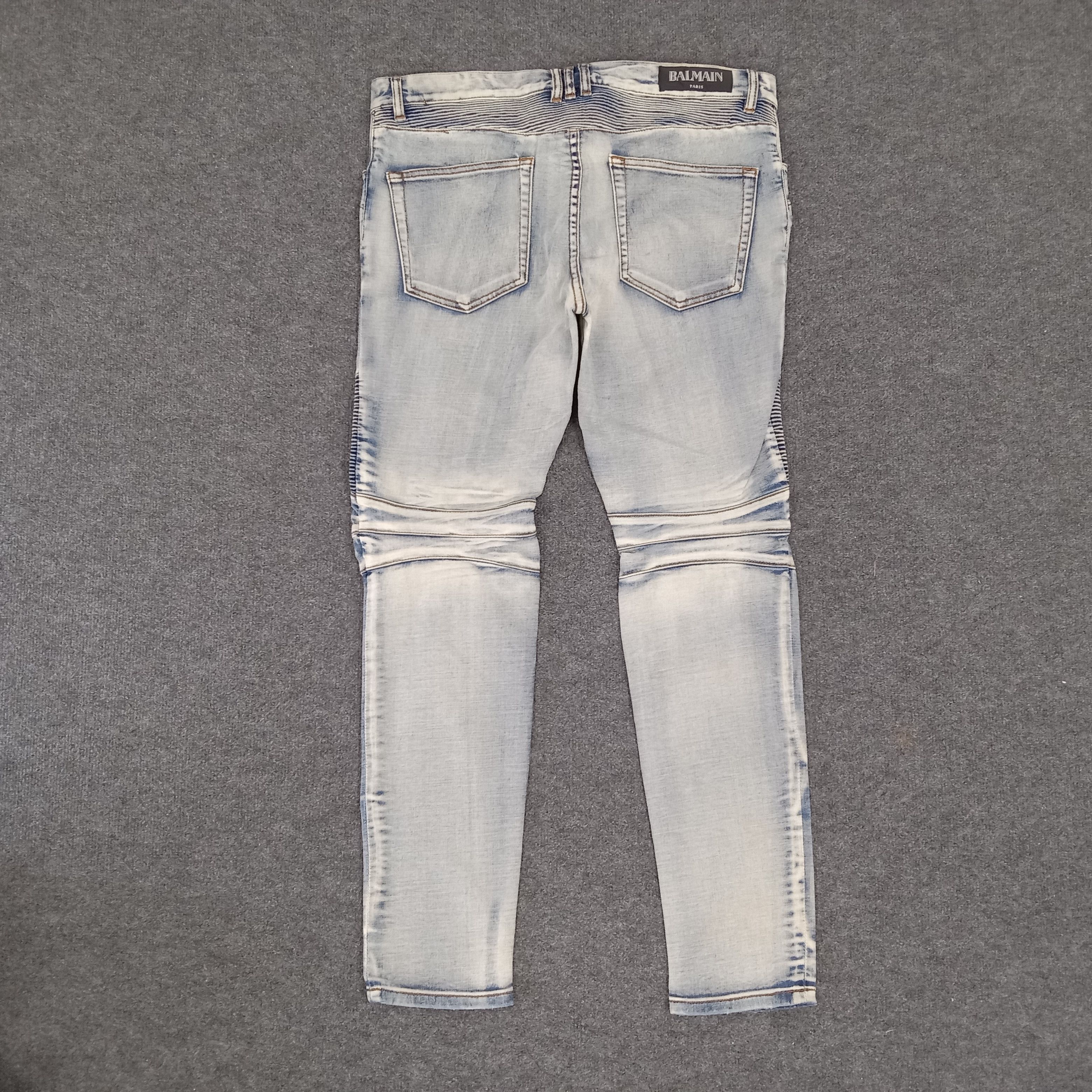 Vintage Balmain Pants Bikers Racing Design Jeans Size US 37 - 4 Thumbnail