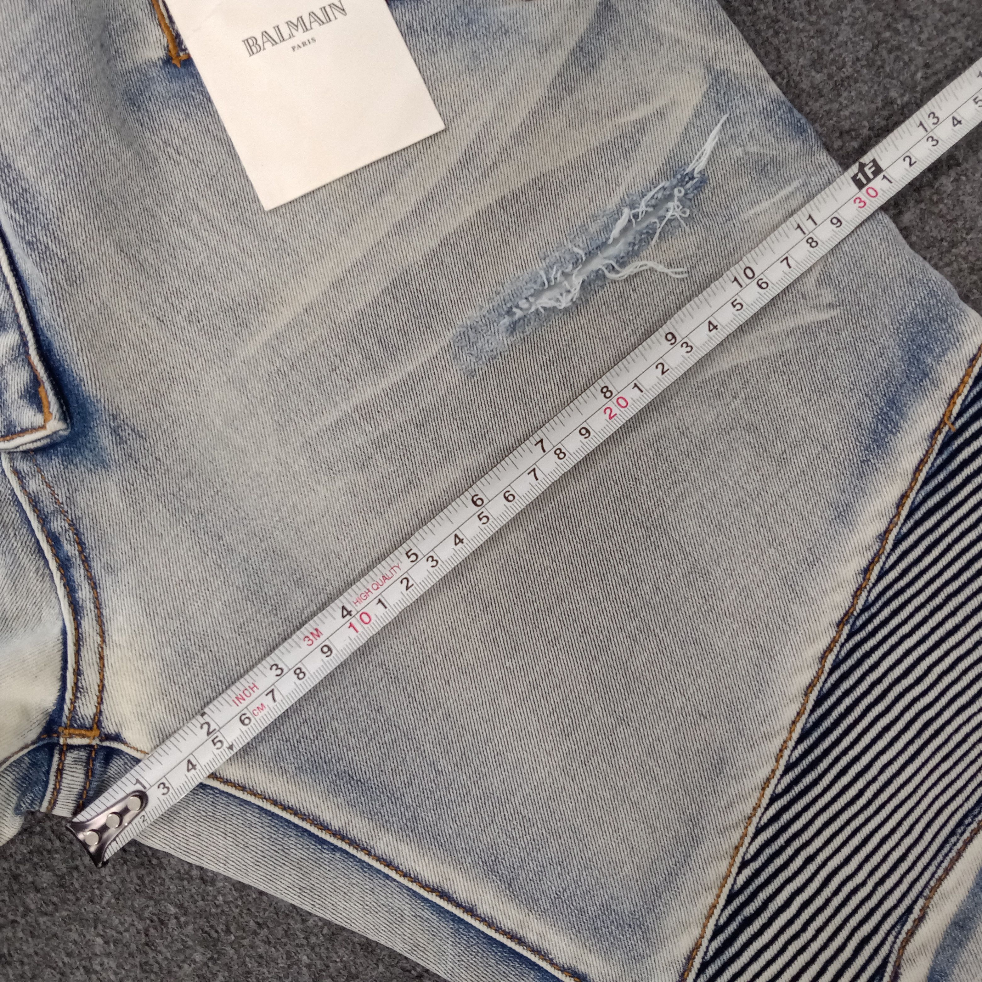 Vintage Balmain Pants Bikers Racing Design Jeans Size US 37 - 17 Thumbnail