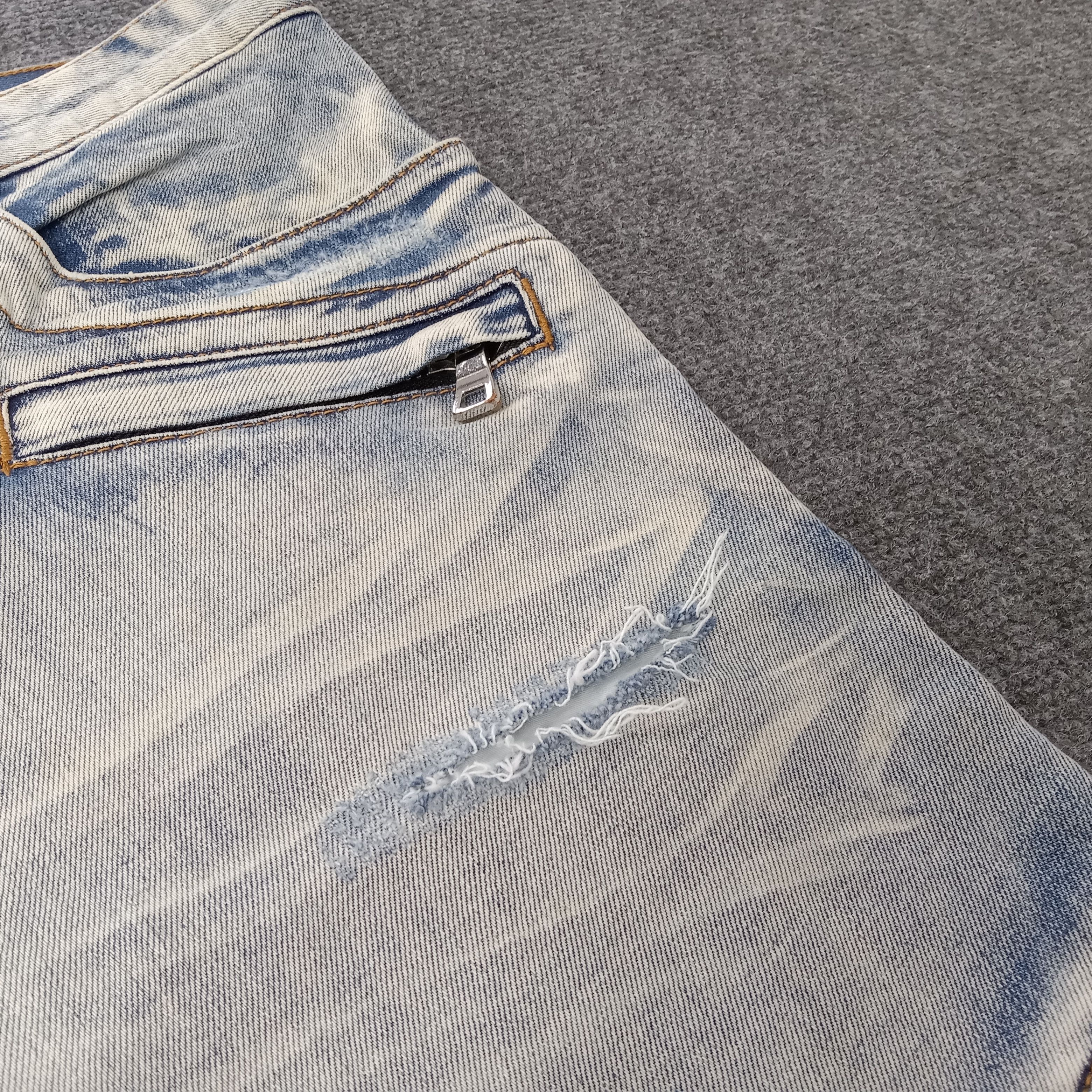 Vintage Balmain Pants Bikers Racing Design Jeans Size US 37 - 11 Thumbnail