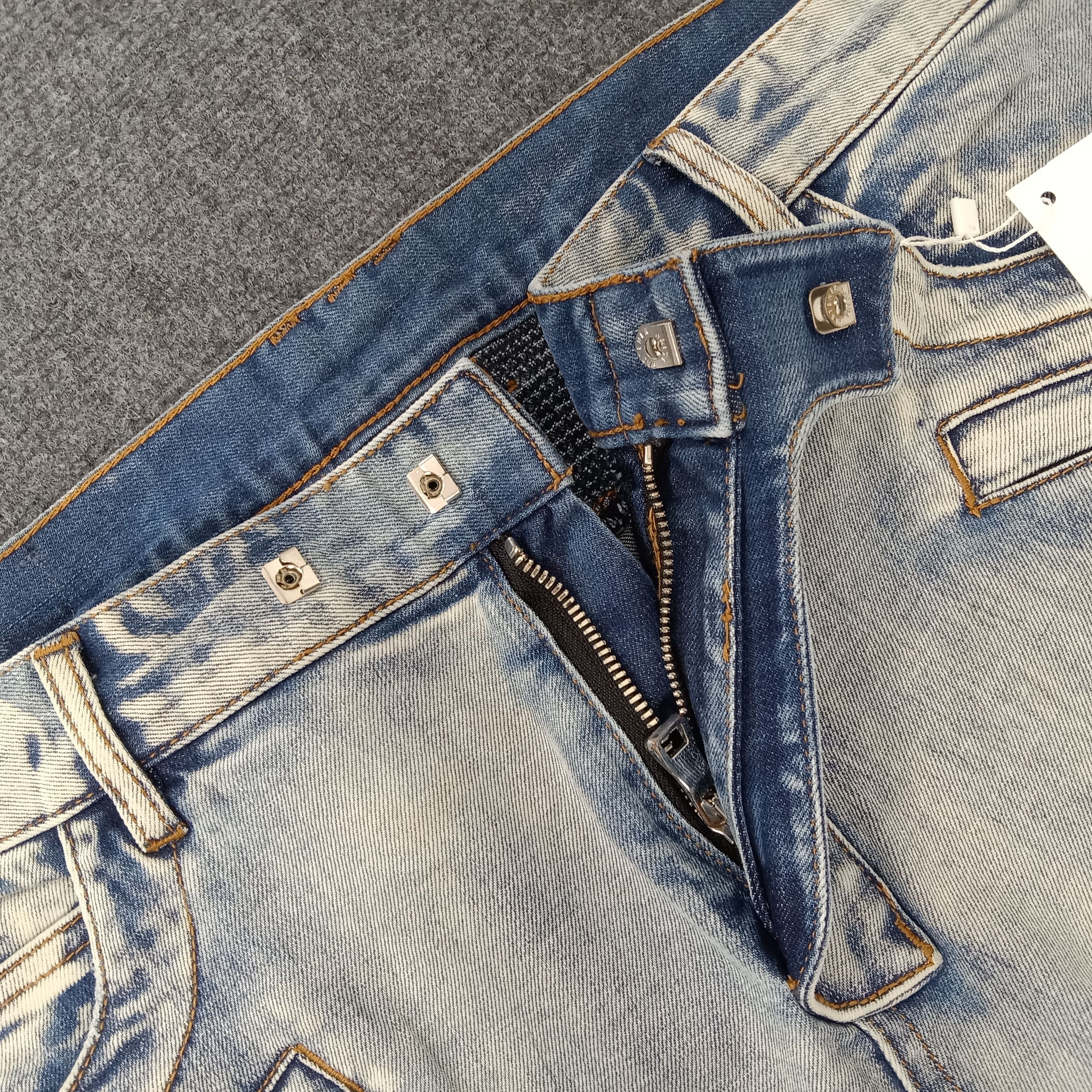 Vintage Balmain Pants Bikers Racing Design Jeans Size US 37 - 8 Thumbnail