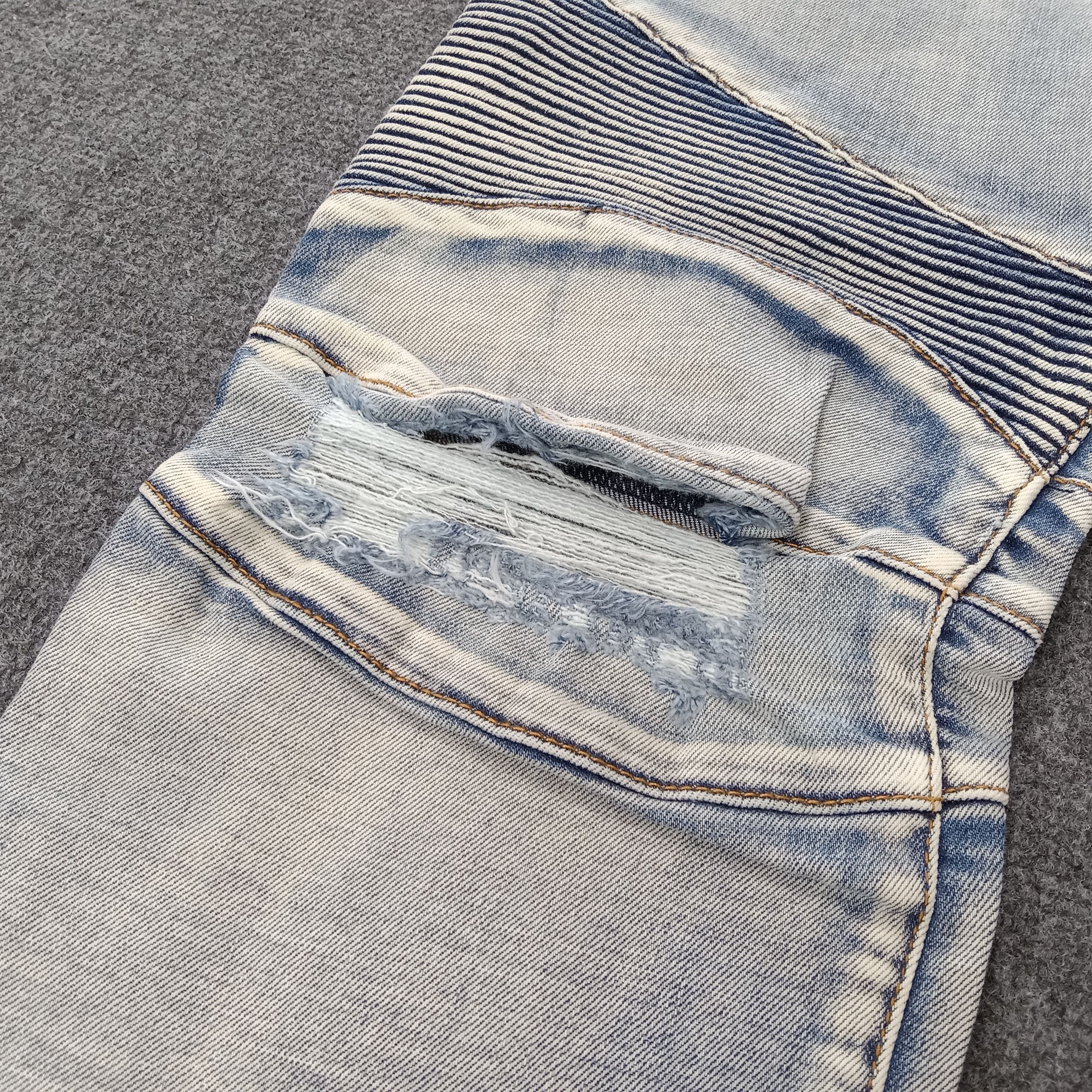 Vintage Balmain Pants Bikers Racing Design Jeans Size US 37 - 12 Thumbnail
