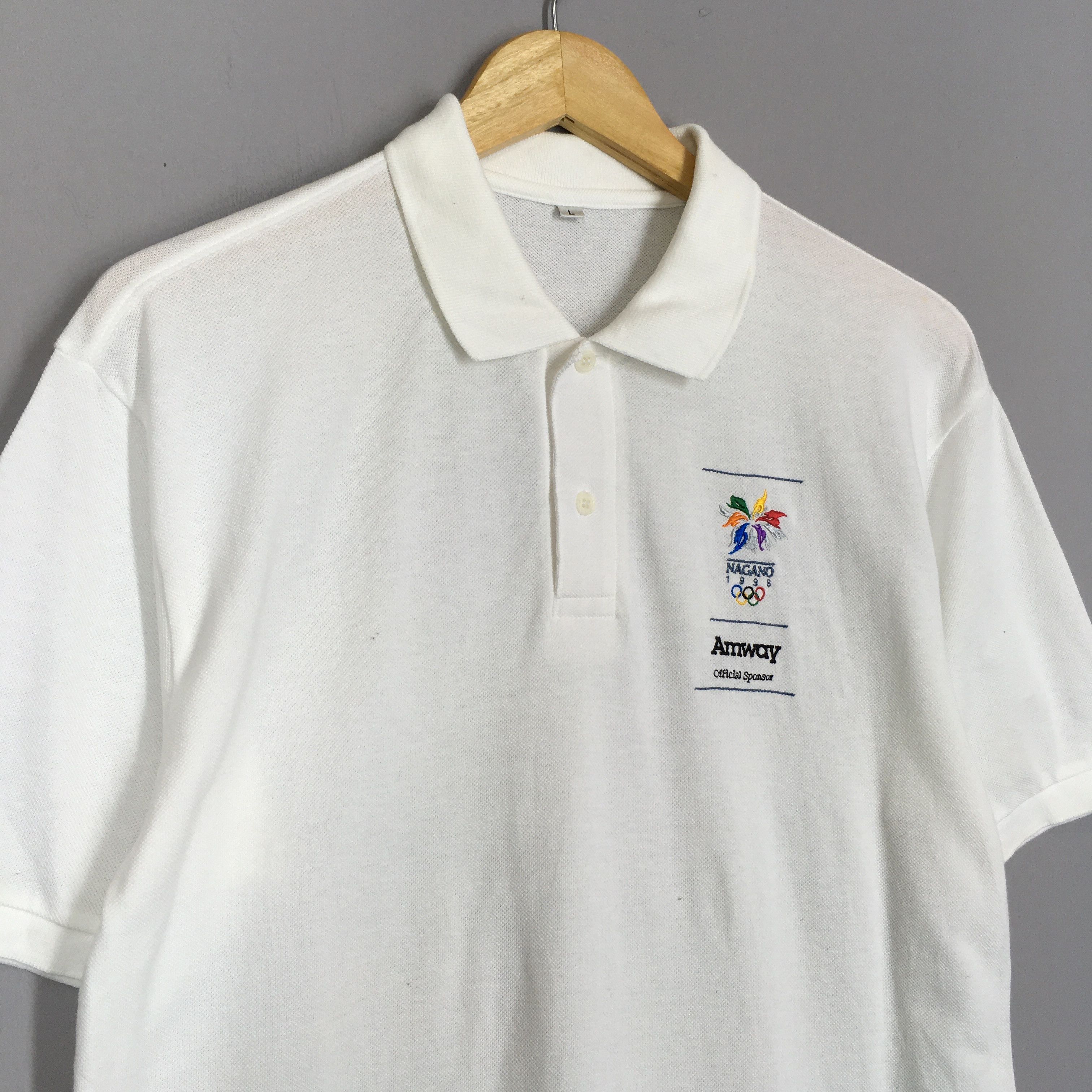 USA Olympics × Vintage Vintage 1998 Olympic Winter Game Nagano Polo Shirt Large Size US L / EU 52-54 / 3 - 3 Thumbnail