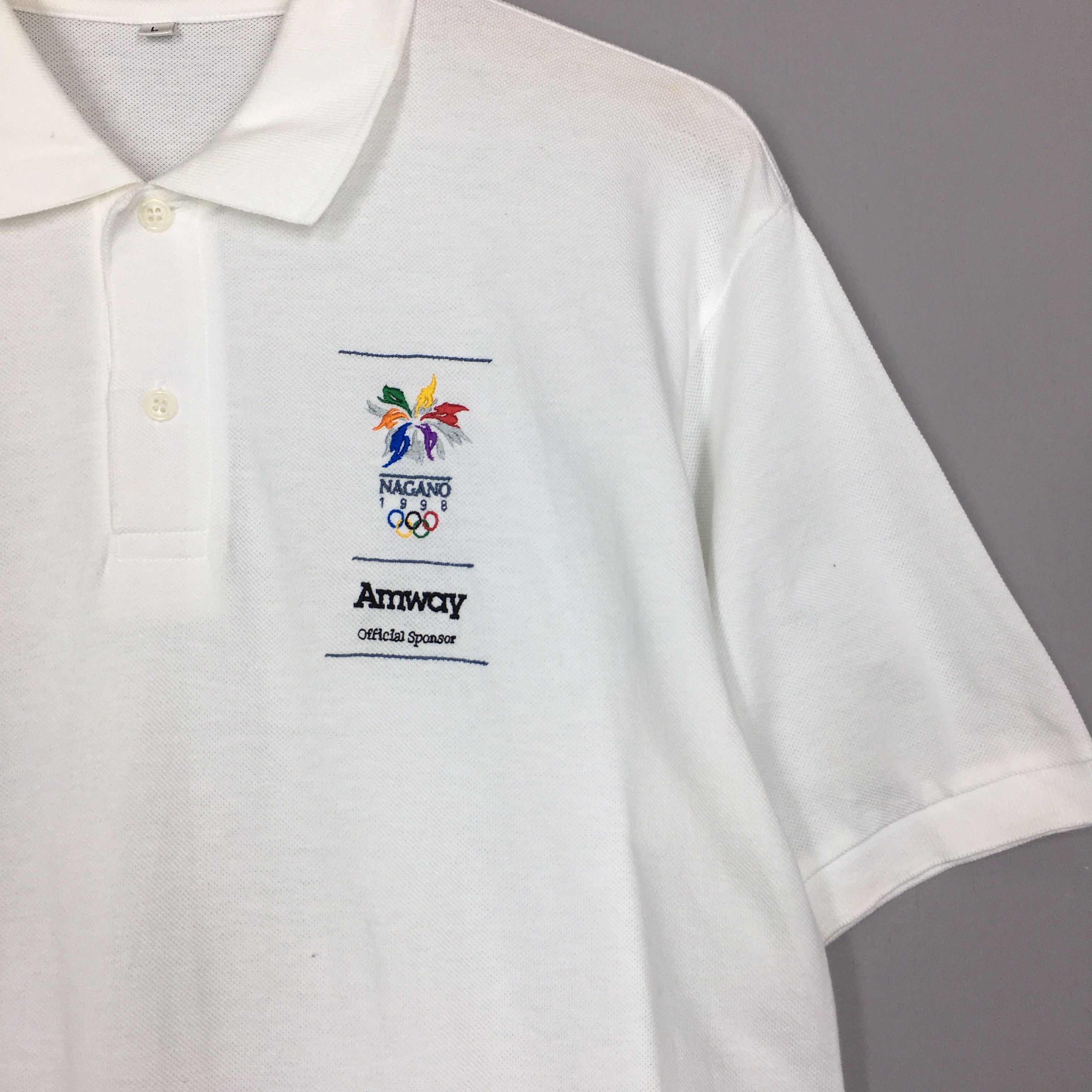 USA Olympics × Vintage Vintage 1998 Olympic Winter Game Nagano Polo Shirt Large Size US L / EU 52-54 / 3 - 2 Thumbnail