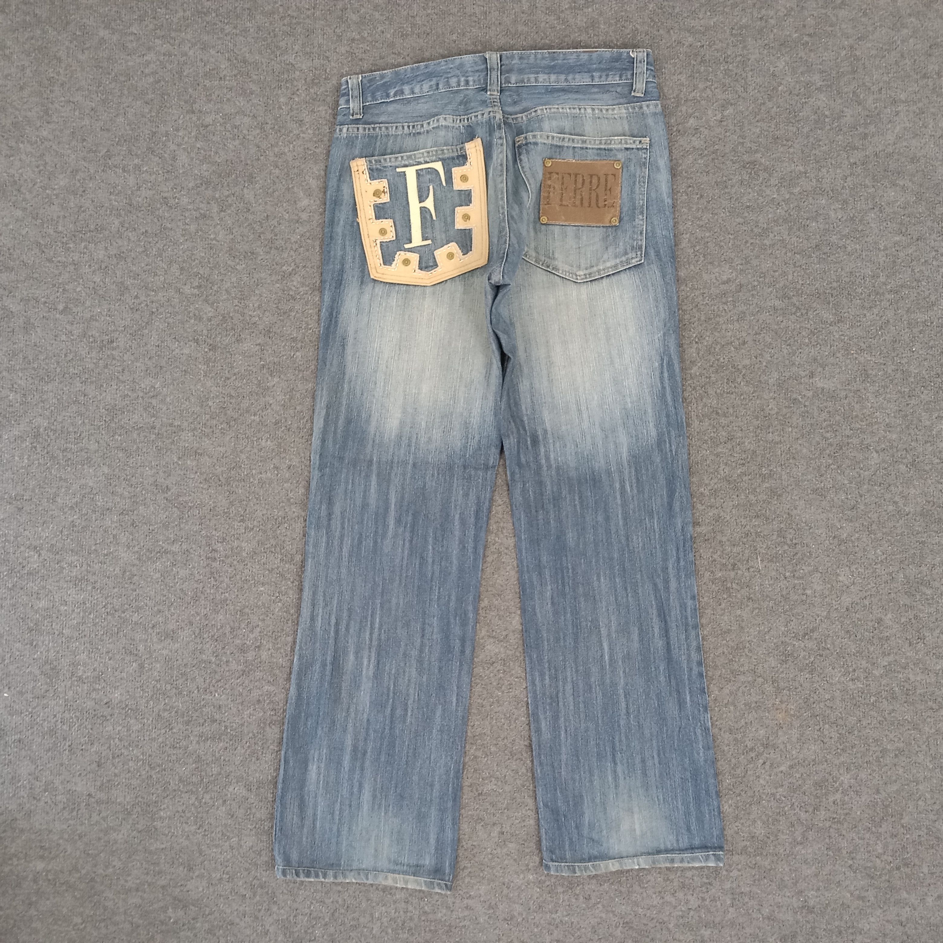 GF Ferre × Vintage GF Ferre Nice Design Denim Jeans Size US 32 / EU 48 - 4 Thumbnail