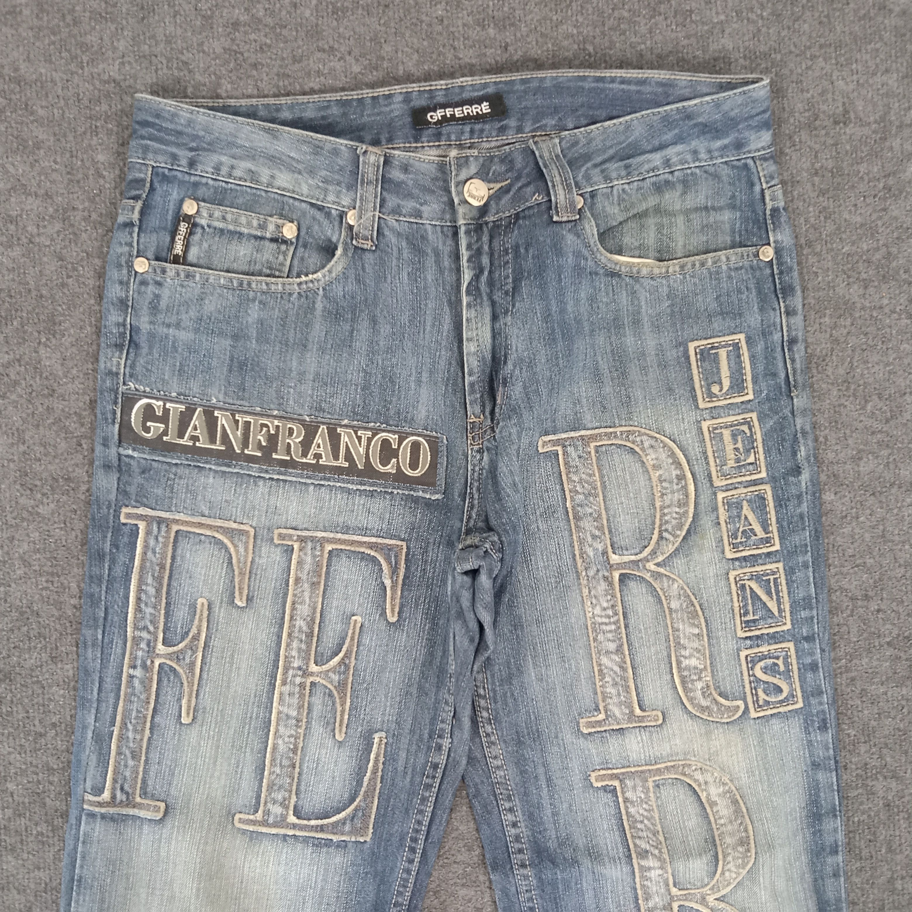 GF Ferre × Vintage GF Ferre Nice Design Denim Jeans Size US 32 / EU 48 - 2 Thumbnail