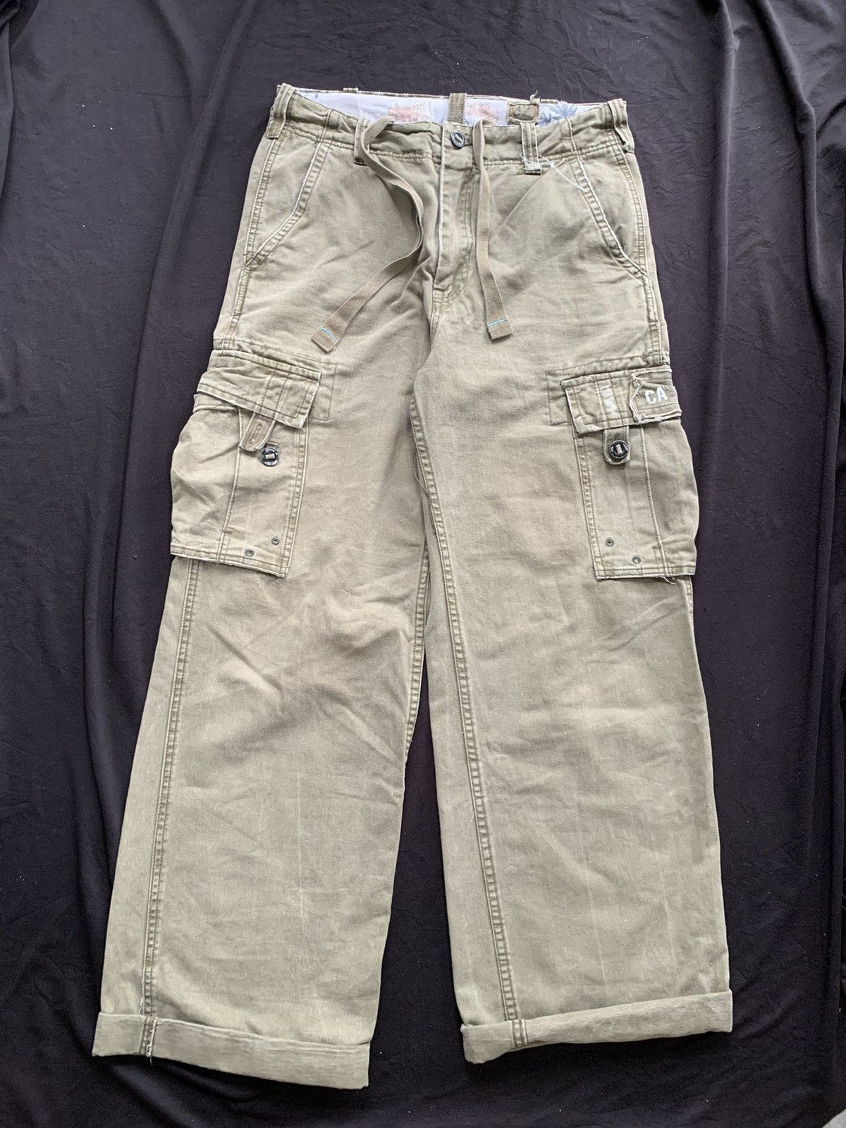 Japanese Brand Vintage HCO Baggy Wide Leg Flare Cargo Pant Size US 32 / EU 48 - 1 Thumbnail