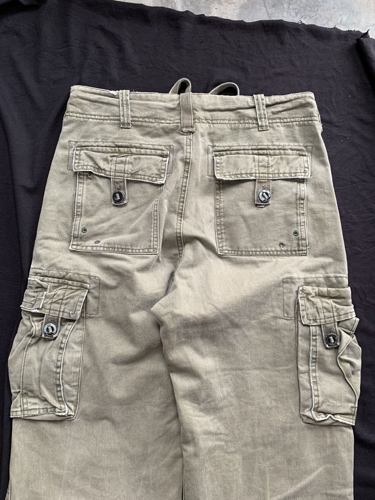 Japanese Brand Vintage HCO Baggy Wide Leg Flare Cargo Pant Size US 32 / EU 48 - 4 Thumbnail