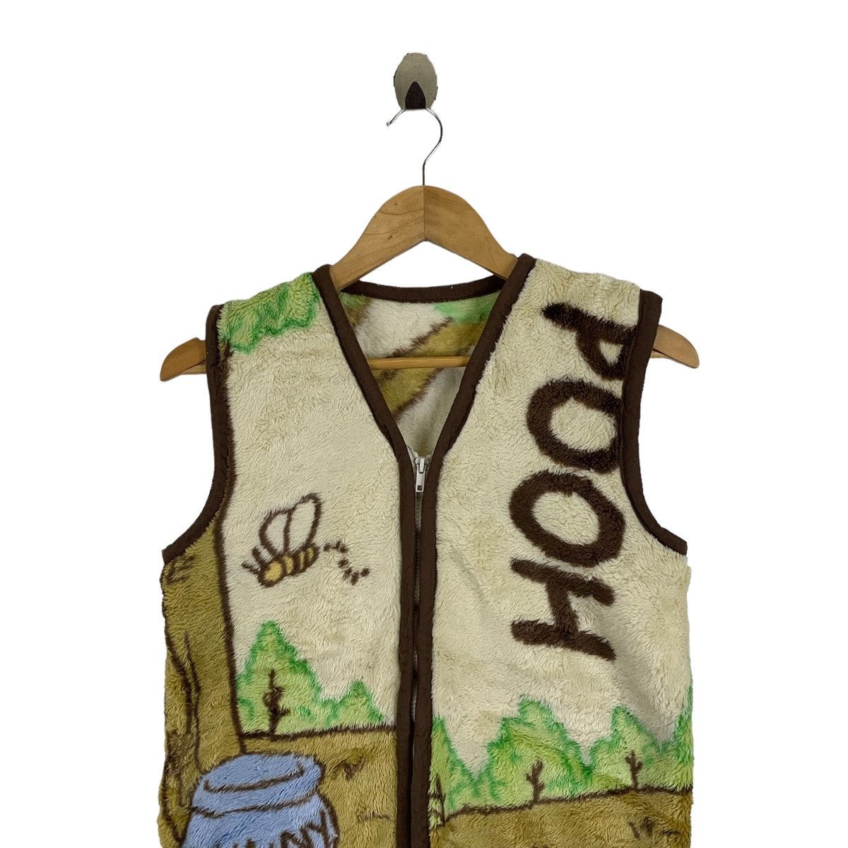 Cartoon Network × Disney × Vintage Winnie The POOH Cartoon Design Fleece Zipper Vest Jacket Size M / US 6-8 / IT 42-44 - 5 Thumbnail