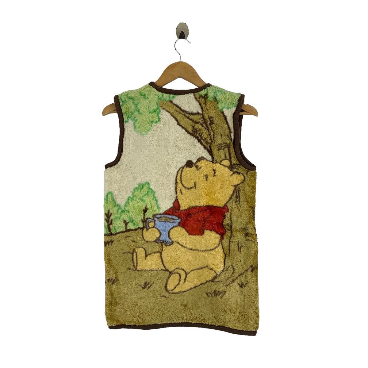 Cartoon Network × Disney × Vintage Winnie The POOH Cartoon Design Fleece Zipper Vest Jacket Size M / US 6-8 / IT 42-44 - 2 Thumbnail