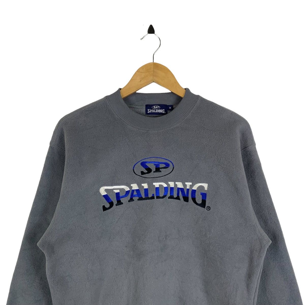 Spalding × Vintage Vintage SPALDING Big Logo Embroidered Fleece Sweatshirt Size US M / EU 48-50 / 2 - 4 Thumbnail