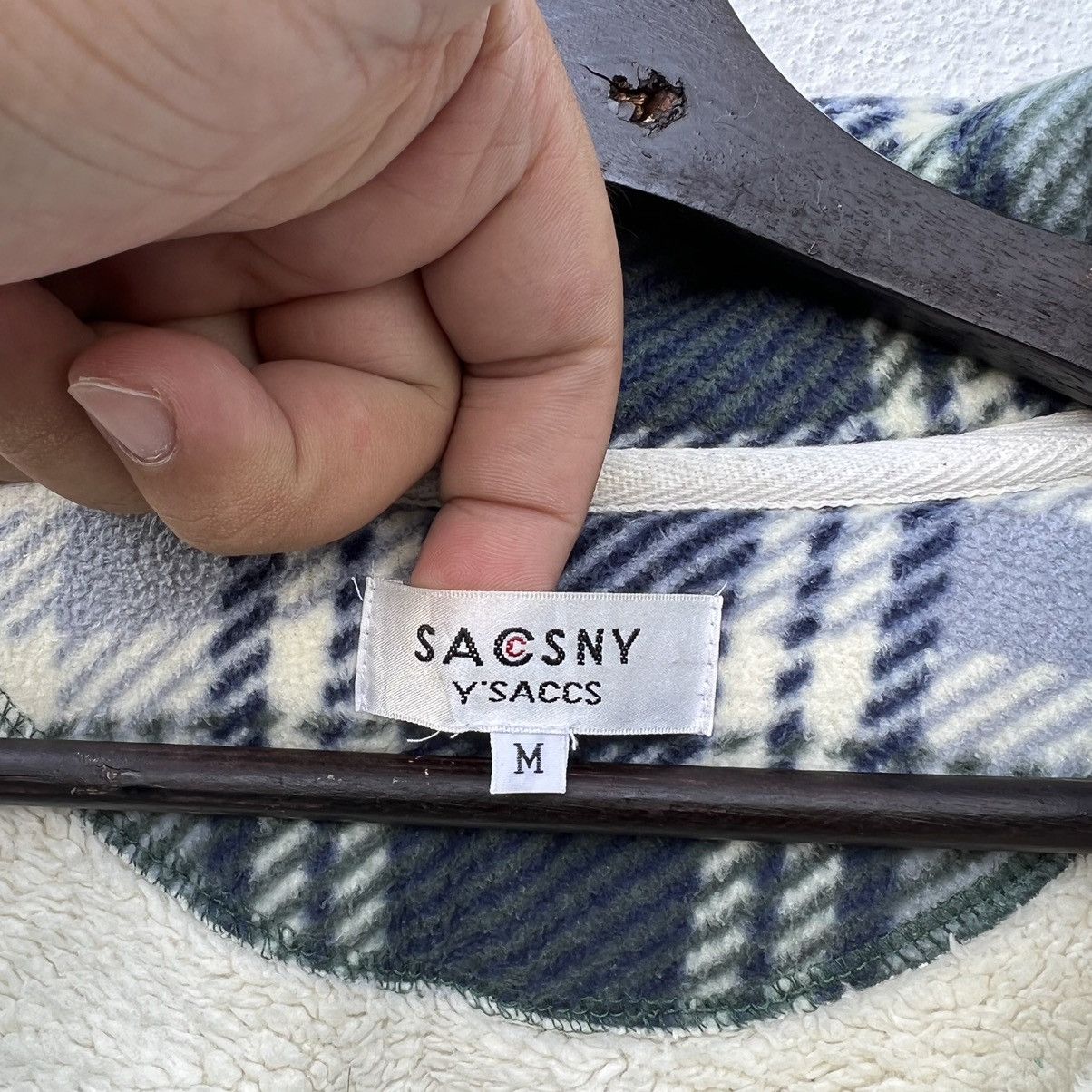 Yohji Yamamoto RARE SACSNY SWEATSHIRT TARTAD DESIGN Size US M / EU 48-50 / 2 - 12 Thumbnail