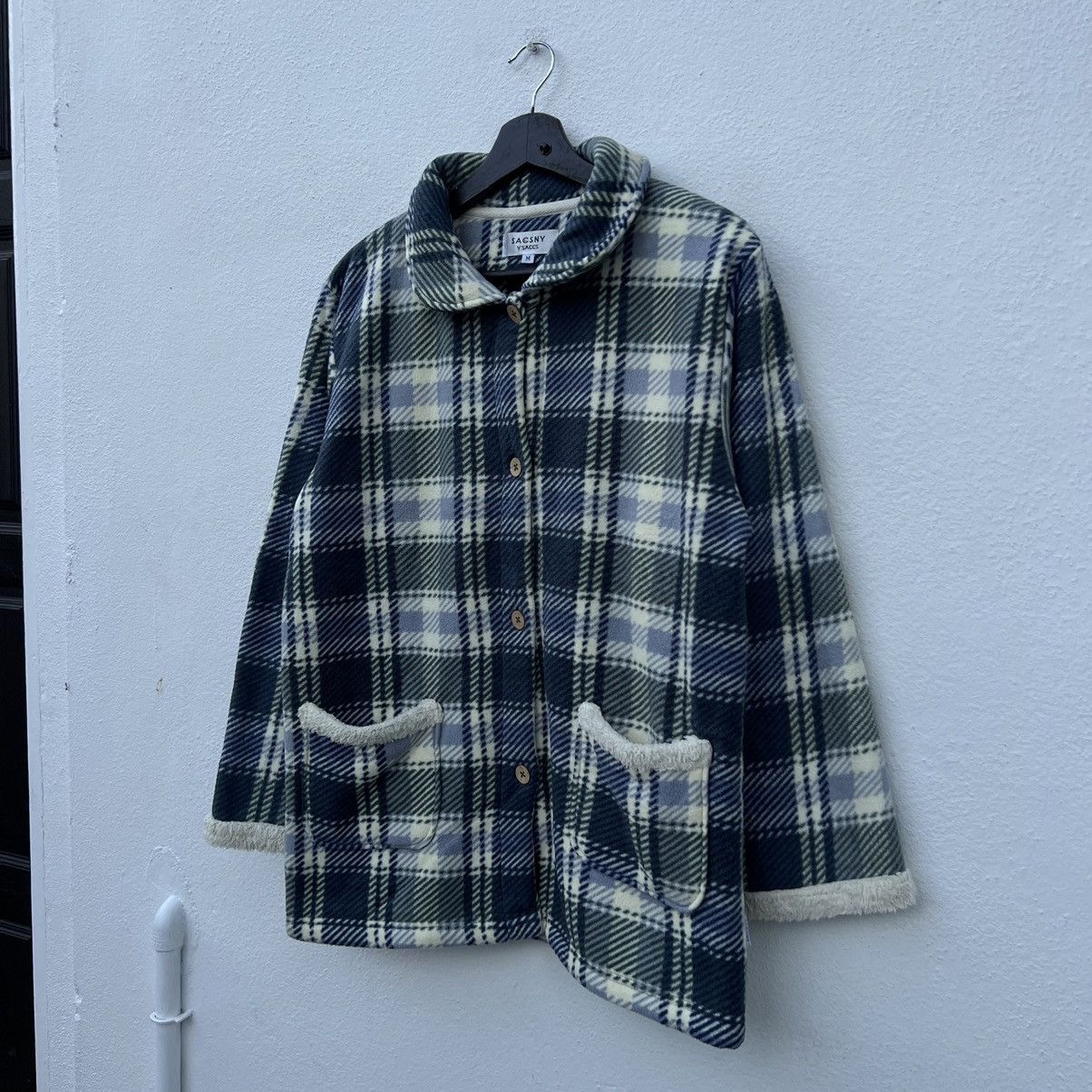 Yohji Yamamoto RARE SACSNY SWEATSHIRT TARTAD DESIGN Size US M / EU 48-50 / 2 - 2 Thumbnail