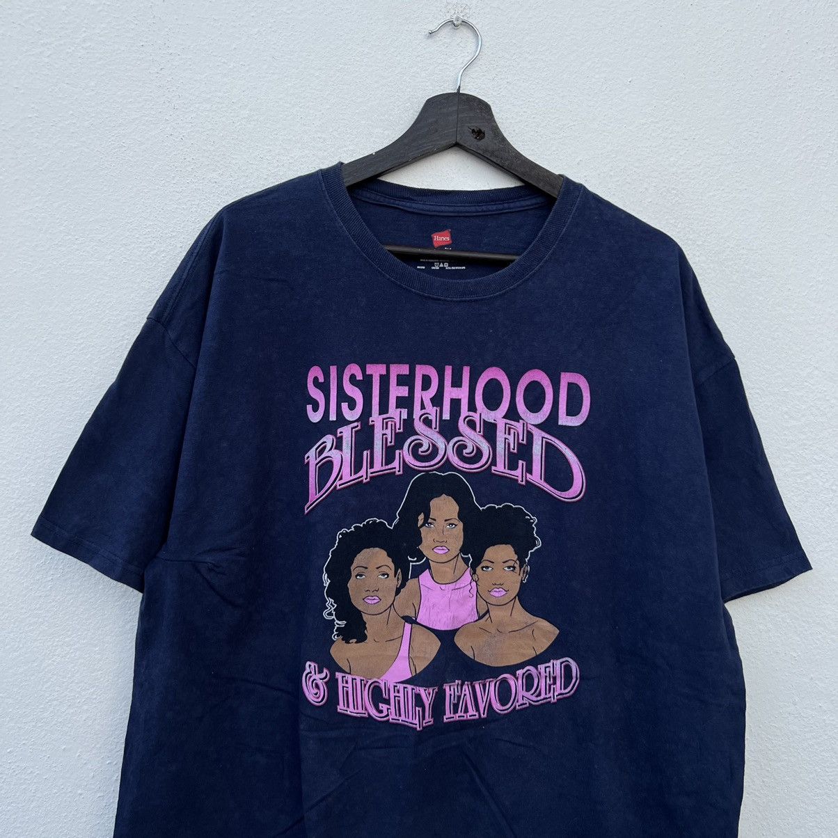 Japanese Brand VINTAGE SISTERHOOD BLESSED & HIGHLY FAVORED BIG LOGO TEE Size US XL / EU 56 / 4 - 3 Thumbnail
