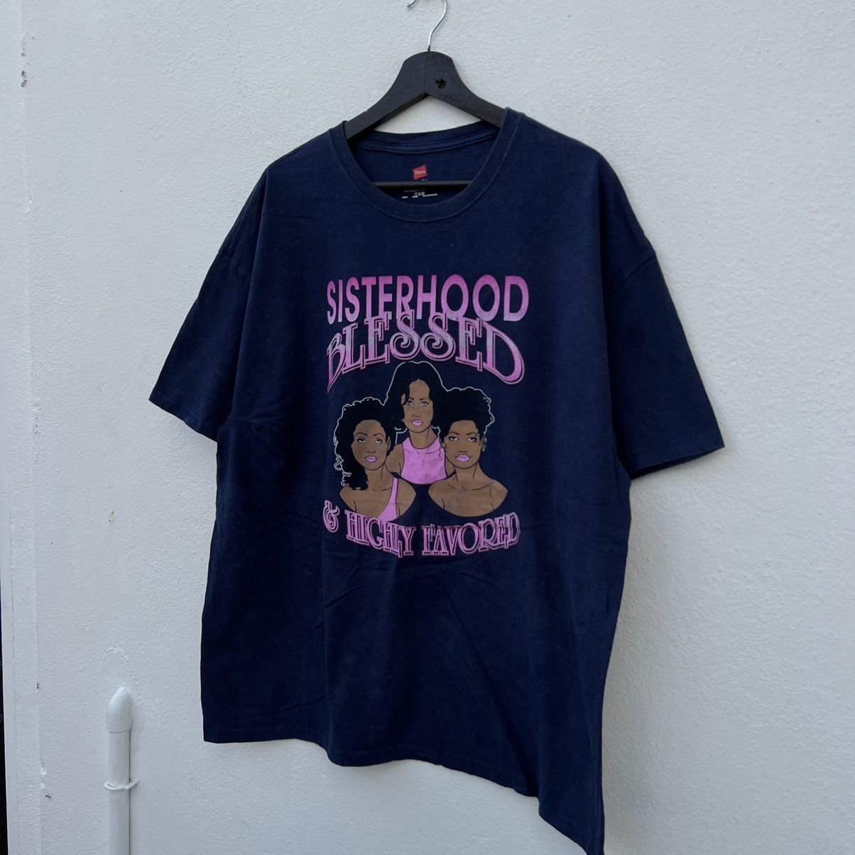 Japanese Brand VINTAGE SISTERHOOD BLESSED & HIGHLY FAVORED BIG LOGO TEE Size US XL / EU 56 / 4 - 2 Thumbnail