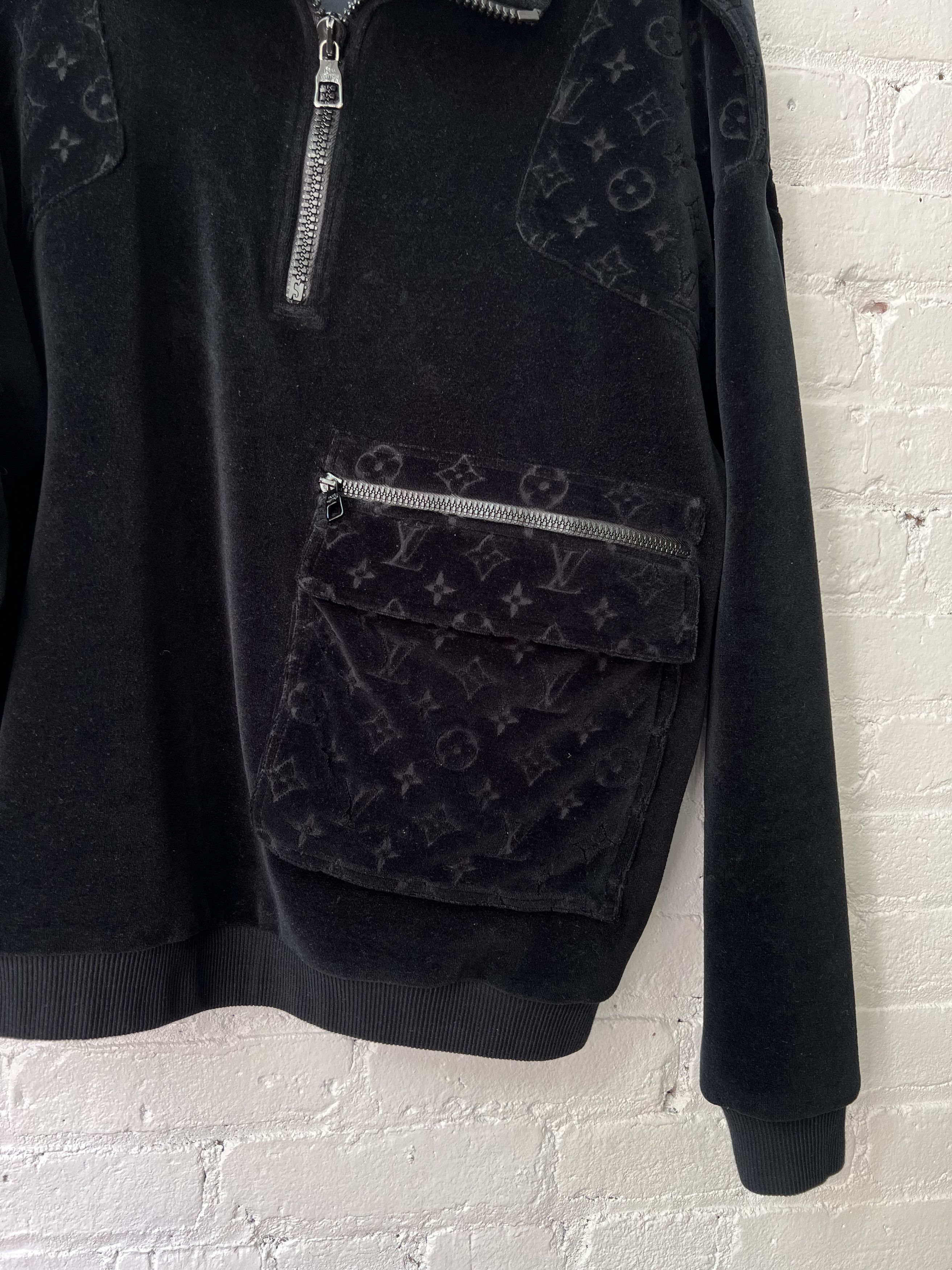 Louis Vuitton LV Virgil Velour Cargo pocket quarter zip sweater Size US L / EU 52-54 / 3 - 2 Thumbnail