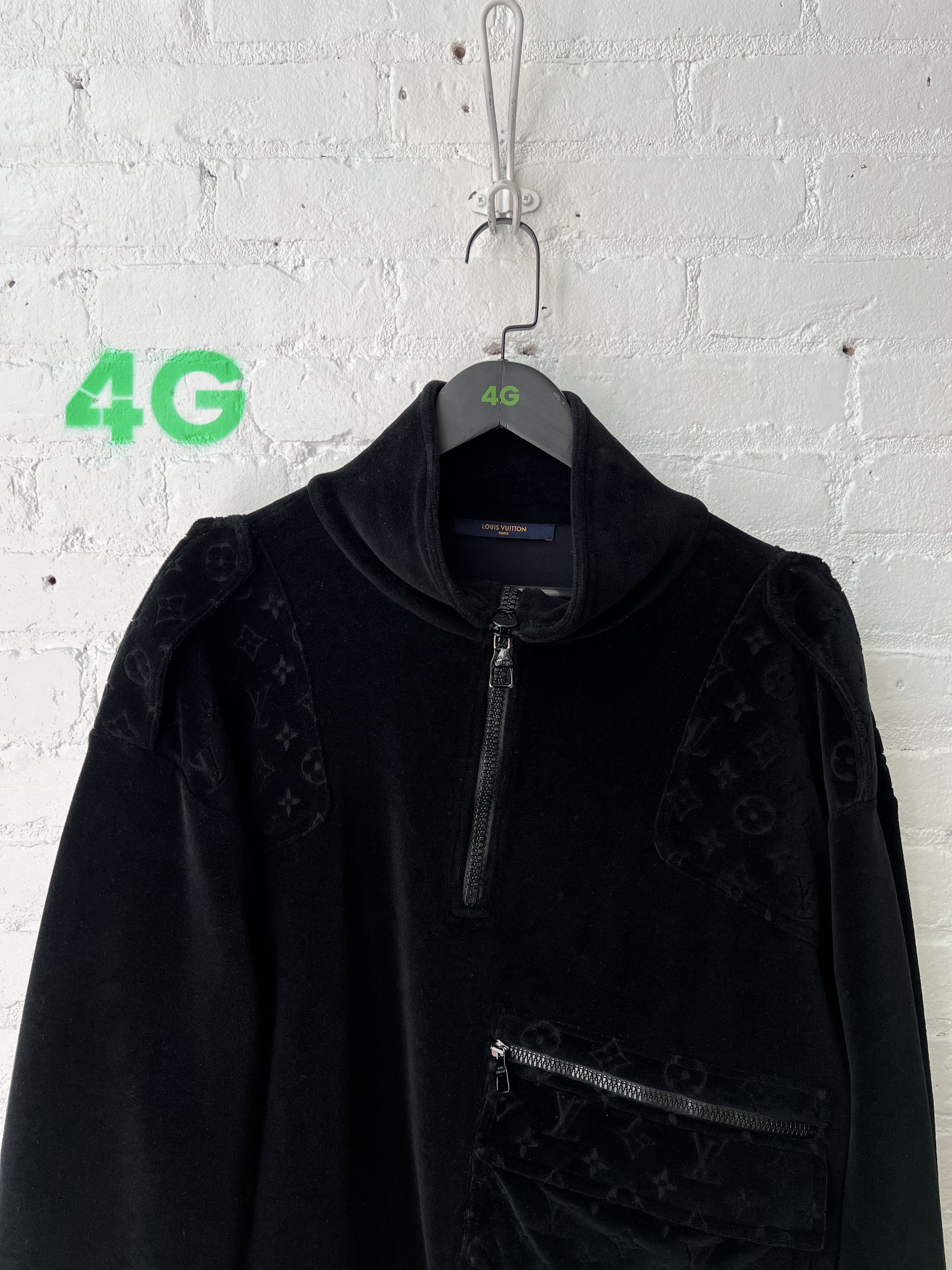 Louis Vuitton LV Virgil Velour Cargo pocket quarter zip sweater Size US L / EU 52-54 / 3 - 5 Thumbnail
