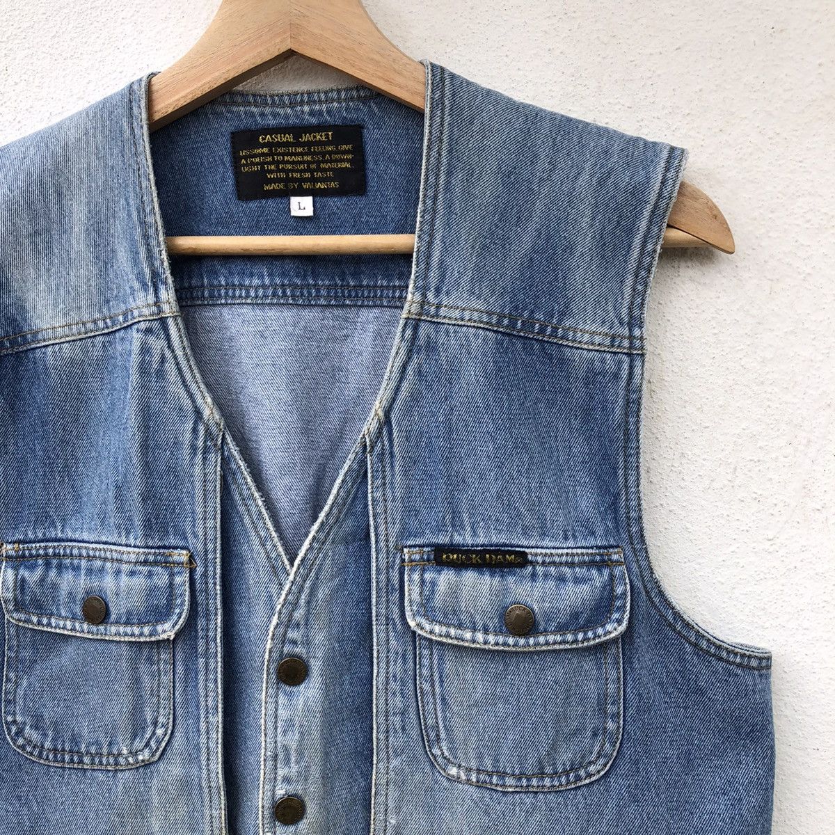 Japanese Brand RUCK DAM DENIM TANK TOP SLEEVELESS MULTI POCKET Size US L / EU 52-54 / 3 - 3 Thumbnail