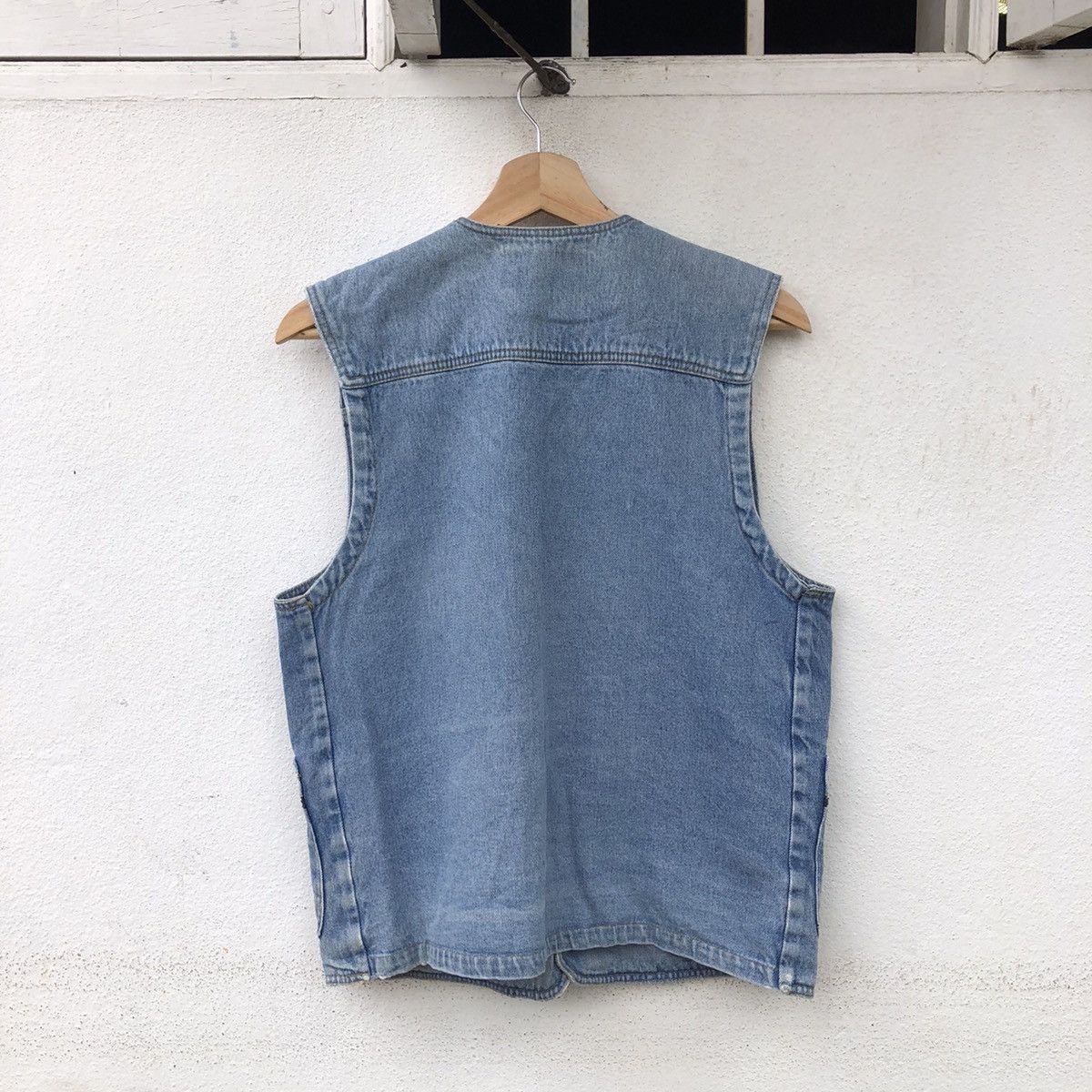 Japanese Brand RUCK DAM DENIM TANK TOP SLEEVELESS MULTI POCKET Size US L / EU 52-54 / 3 - 5 Thumbnail