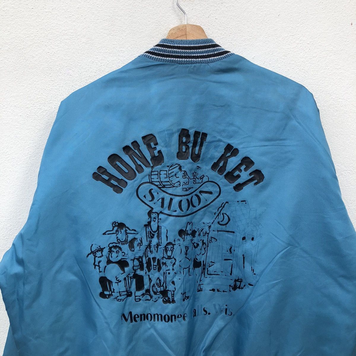Japanese Brand VINTAGE SATIN VARSITY JACKET BIG LOGO WHOMPERS BRIAN Size US L / EU 52-54 / 3 - 9 Thumbnail