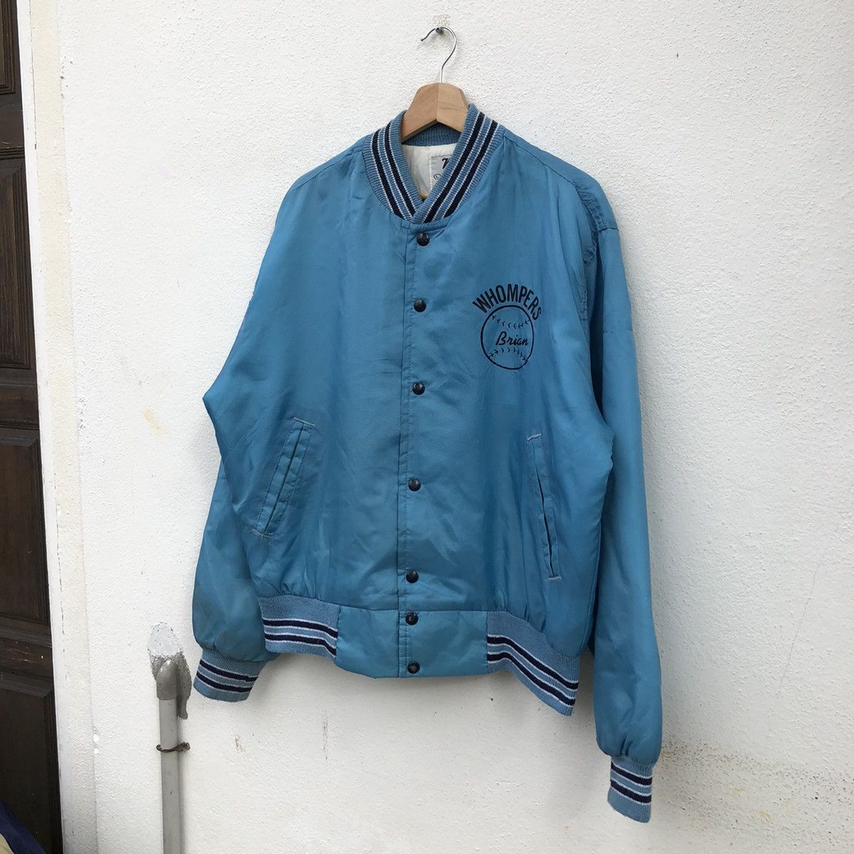 Japanese Brand VINTAGE SATIN VARSITY JACKET BIG LOGO WHOMPERS BRIAN Size US L / EU 52-54 / 3 - 2 Thumbnail