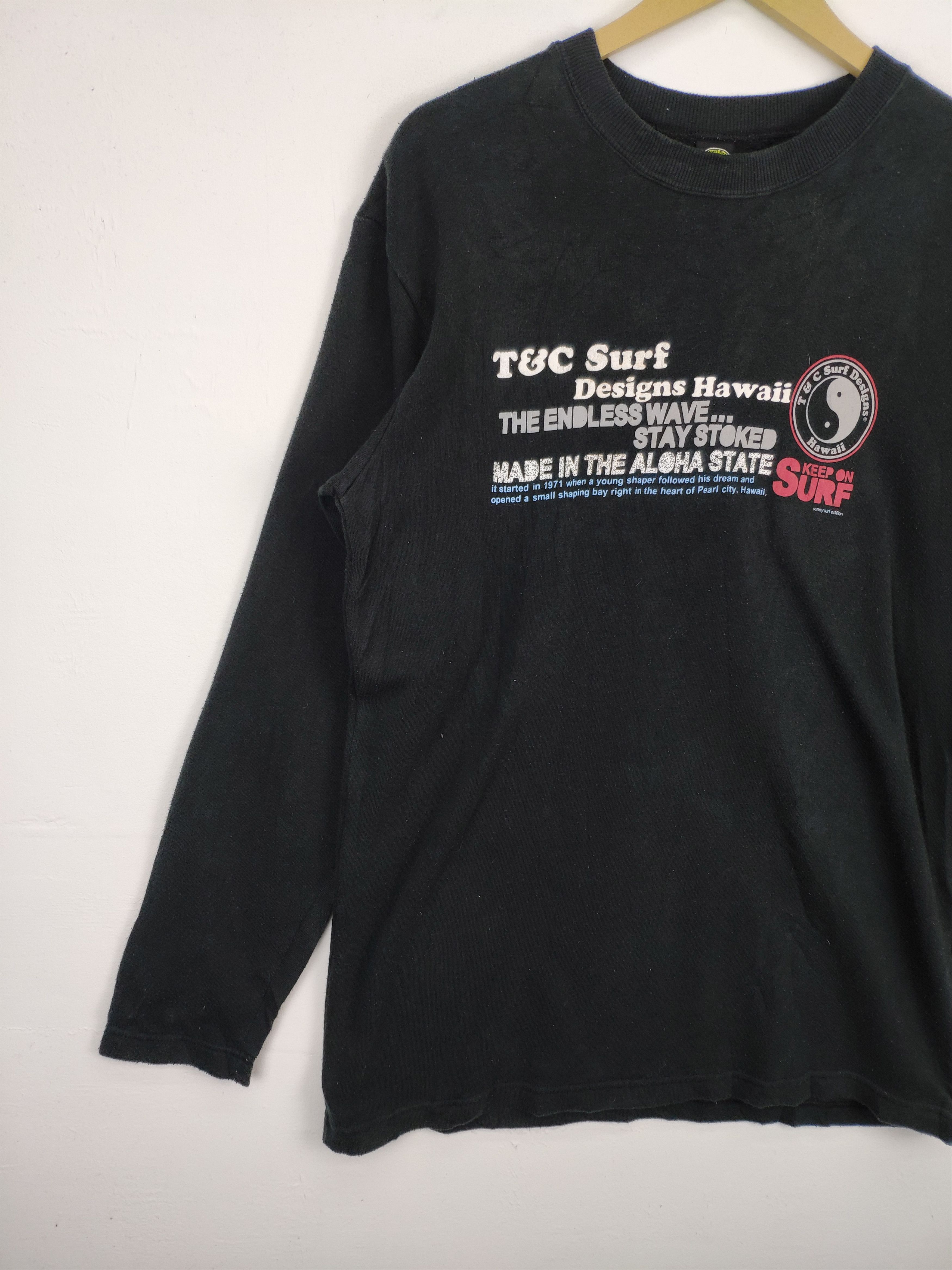 Japanese Brand T&C Surf Designs Hawaii Long Sleeve Shirt Spell Out Size US M / EU 48-50 / 2 - 6 Thumbnail
