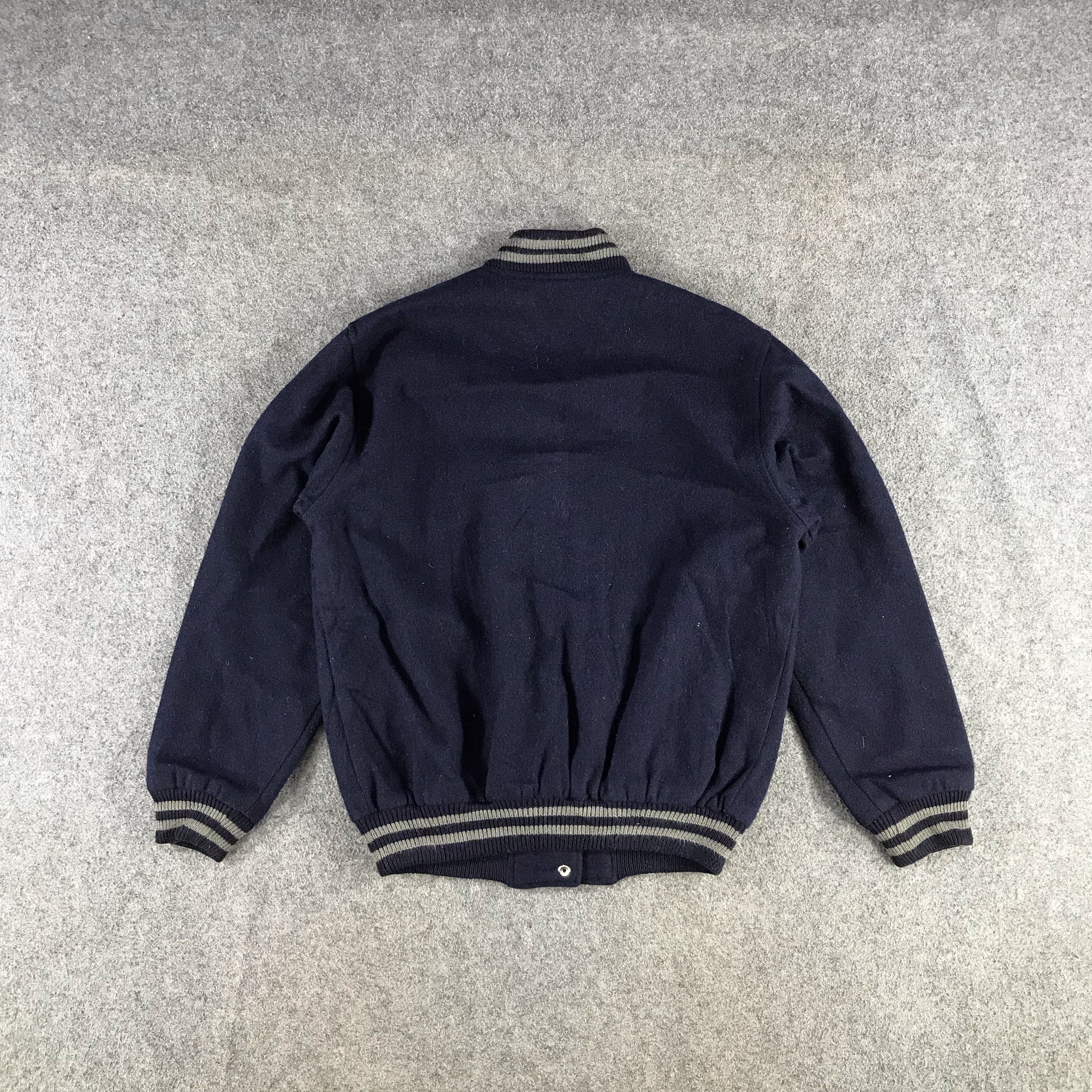 Japanese Brand 90s Bonmarlen Blue Wool Bomber Varsity Jacket JC58 Size US S / EU 44-46 / 1 - 3 Thumbnail