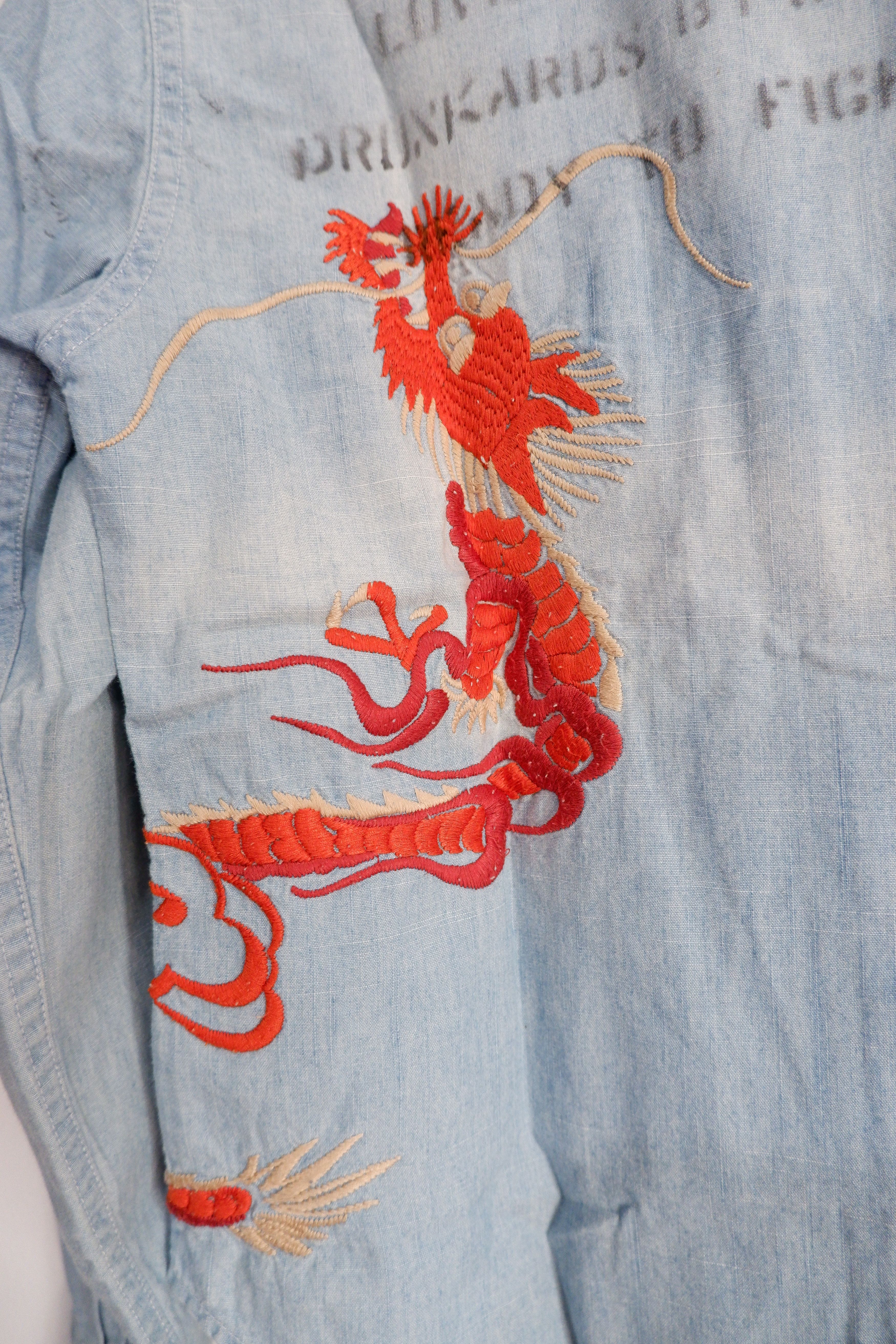 Japanese Brand Vintage Kastane Embroidered Chambray Shirt Size US S / EU 44-46 / 1 - 7 Thumbnail
