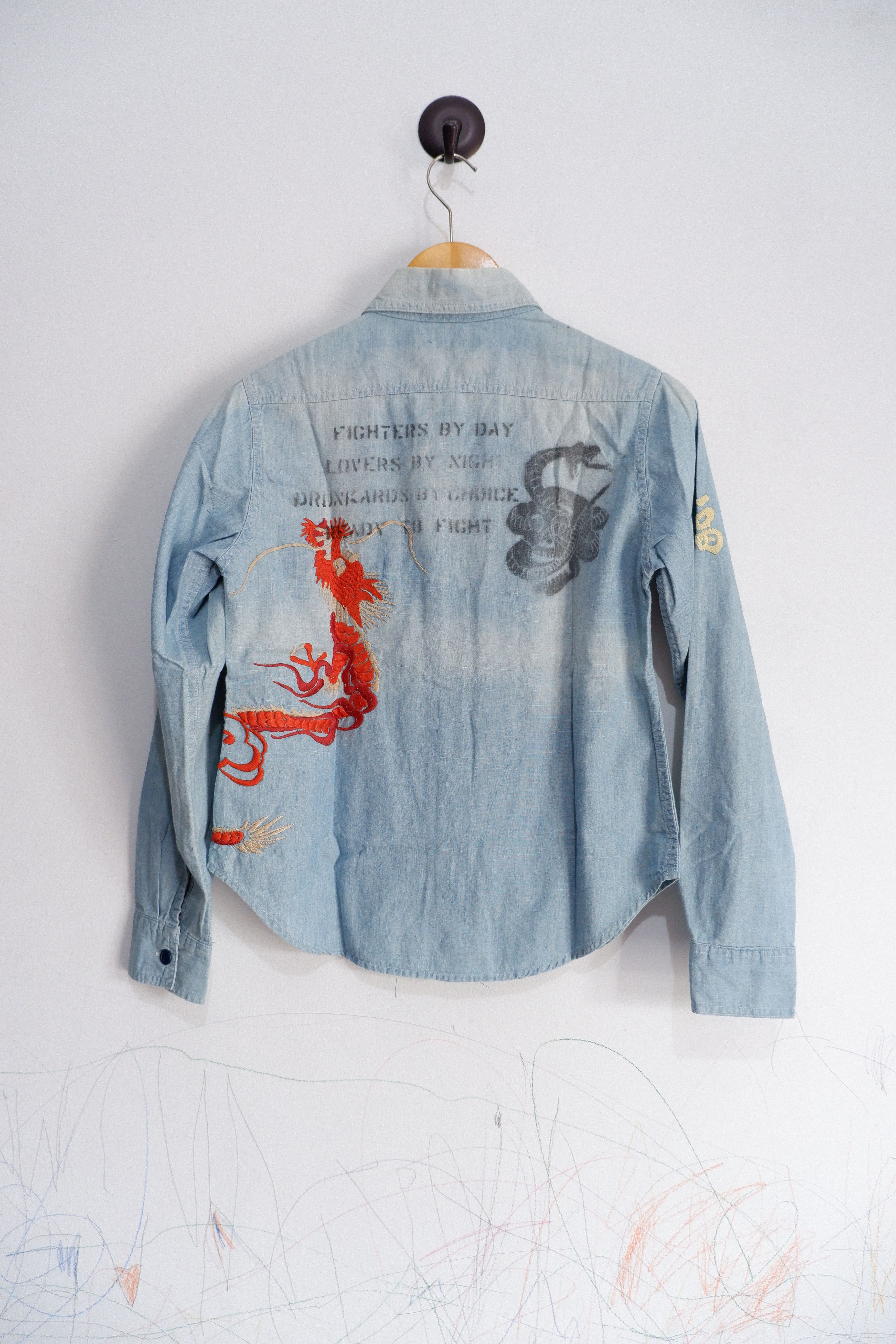 Japanese Brand Vintage Kastane Embroidered Chambray Shirt Size US S / EU 44-46 / 1 - 4 Thumbnail