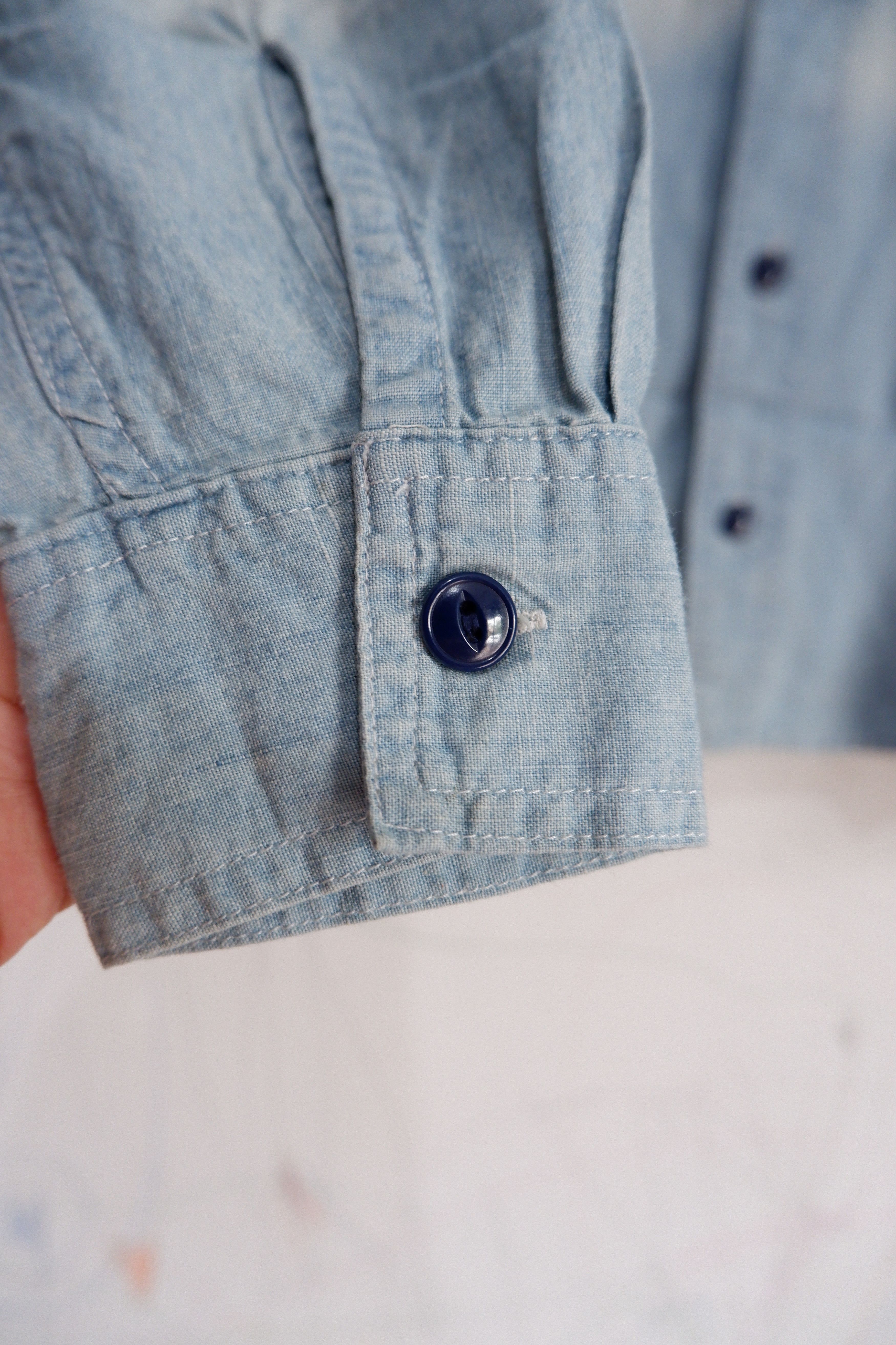Japanese Brand Vintage Kastane Embroidered Chambray Shirt Size US S / EU 44-46 / 1 - 6 Thumbnail