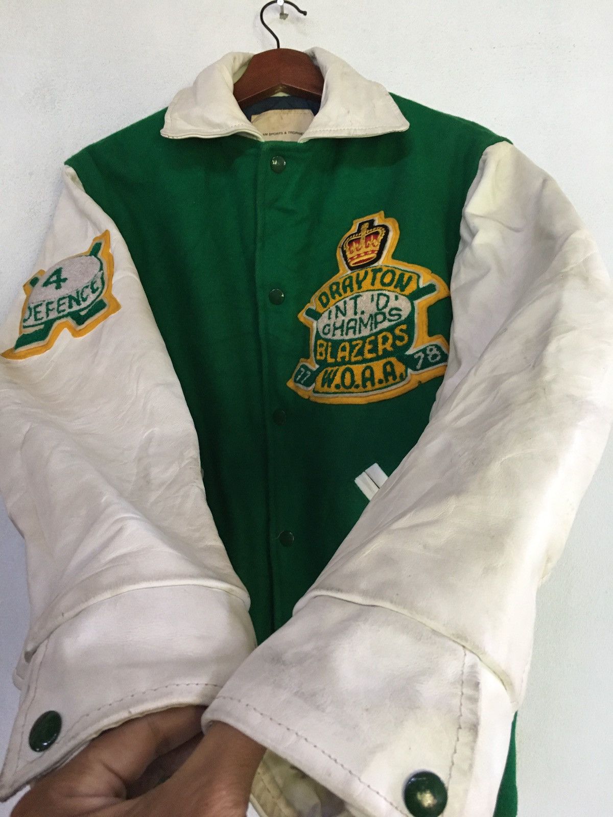 Other Team Sports &Trophies Varsity Jacket Leather Sleeve Size US L / EU 52-54 / 3 - 6 Thumbnail