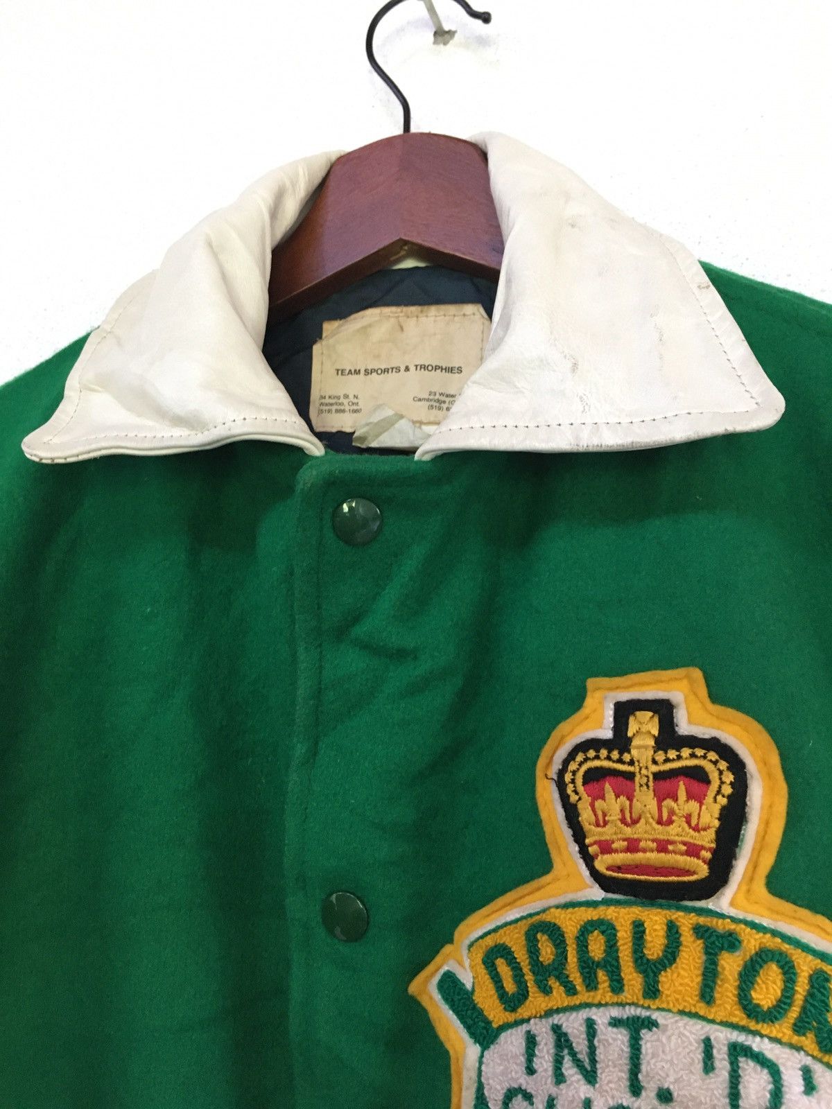 Other Team Sports &Trophies Varsity Jacket Leather Sleeve Size US L / EU 52-54 / 3 - 7 Thumbnail