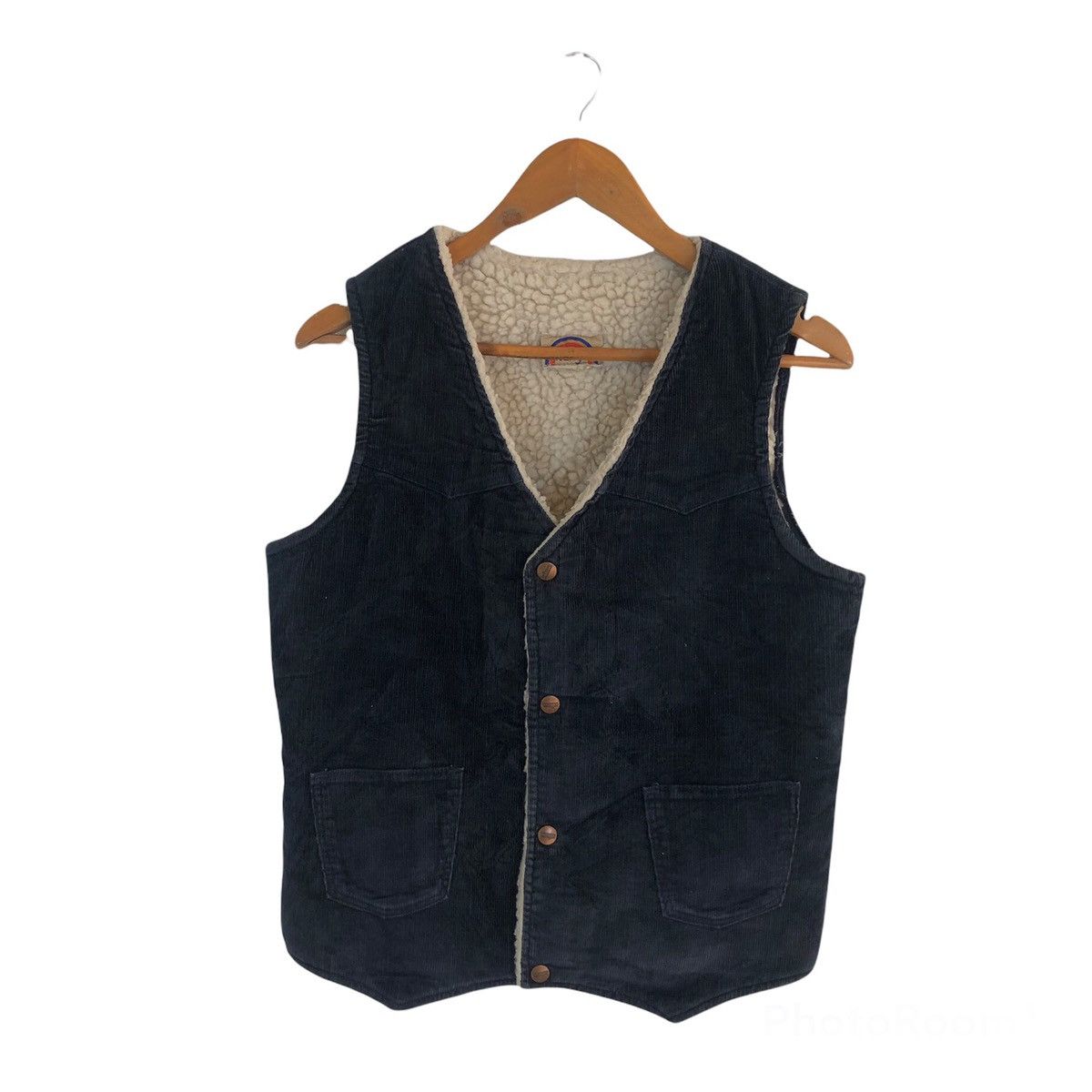 Wrangler VINTAGE WRANGLER MINK FUR FLEECE VEST MULTI POCKET Size US M / EU 48-50 / 2 - 1 Thumbnail