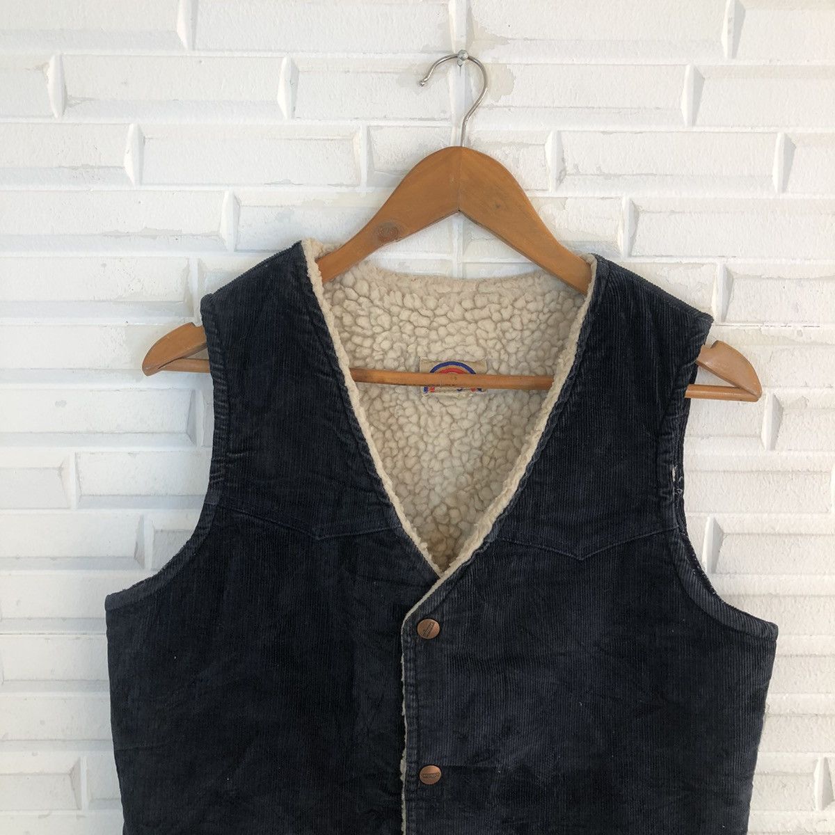 Wrangler VINTAGE WRANGLER MINK FUR FLEECE VEST MULTI POCKET Size US M / EU 48-50 / 2 - 2 Thumbnail