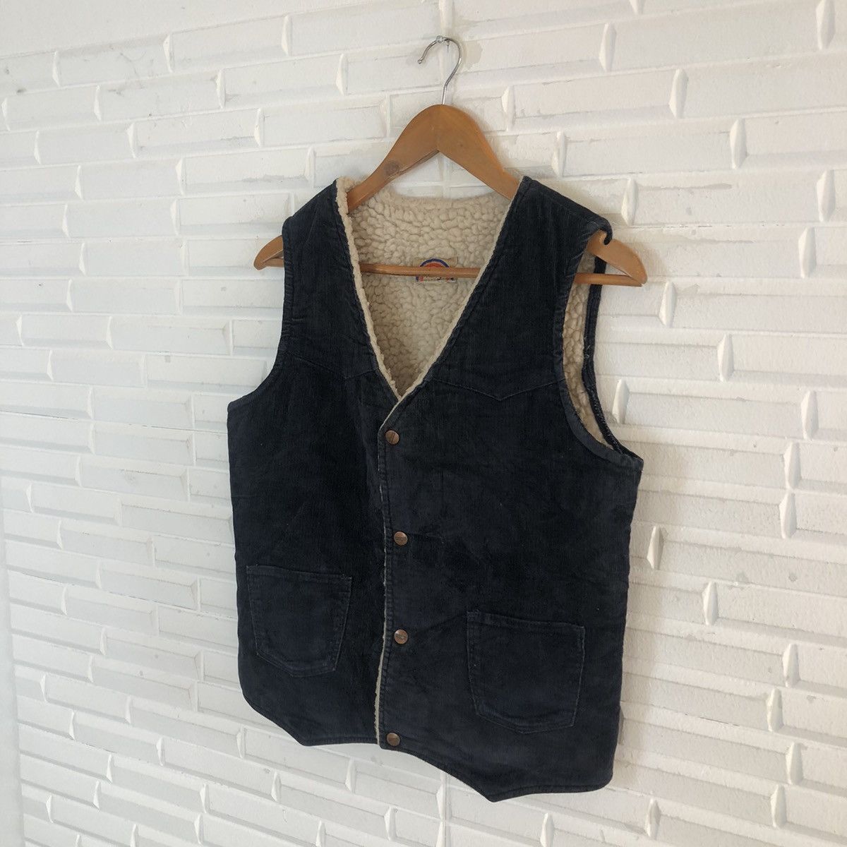 Wrangler VINTAGE WRANGLER MINK FUR FLEECE VEST MULTI POCKET Size US M / EU 48-50 / 2 - 3 Thumbnail