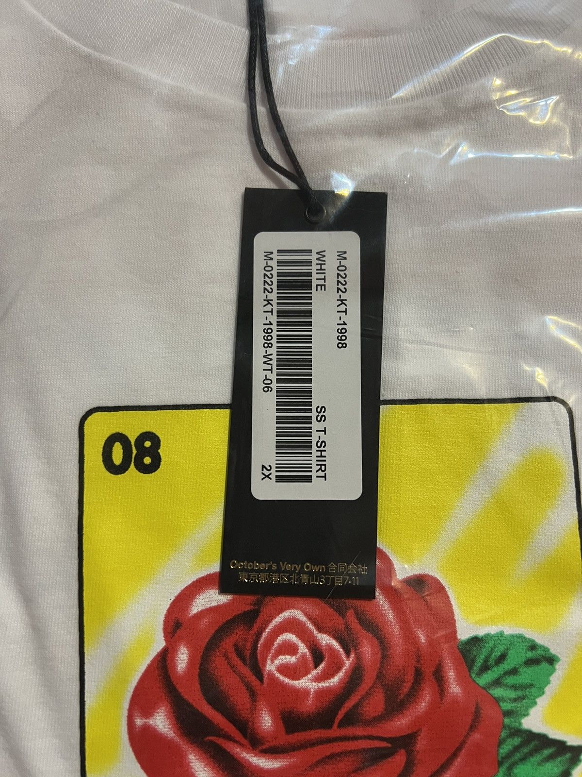 October's Very Own *RARE* OVO T-SHIRT CLB ROSE TEE WHITE BRAND NEW with tags Size US XXL / EU 58 / 5 - 2 Thumbnail