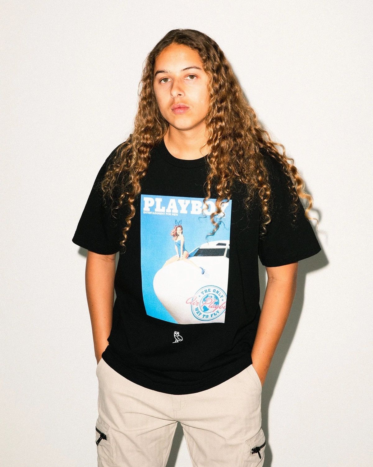 Drake × October's Very Own × Playboy RARE OVO T-SHIRT x PLAYBOY AIR T-SHIRT TEE BRAND NEW BLACK Size US L / EU 52-54 / 3 - 6 Thumbnail