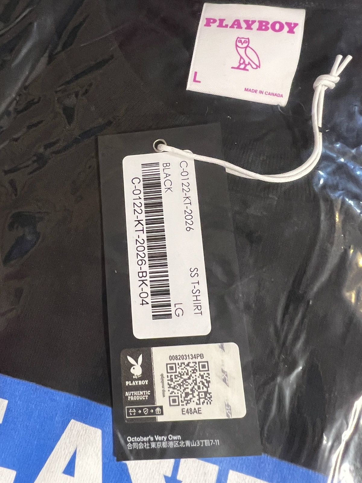 Drake × October's Very Own × Playboy RARE OVO T-SHIRT x PLAYBOY AIR T-SHIRT TEE BRAND NEW BLACK Size US L / EU 52-54 / 3 - 5 Thumbnail