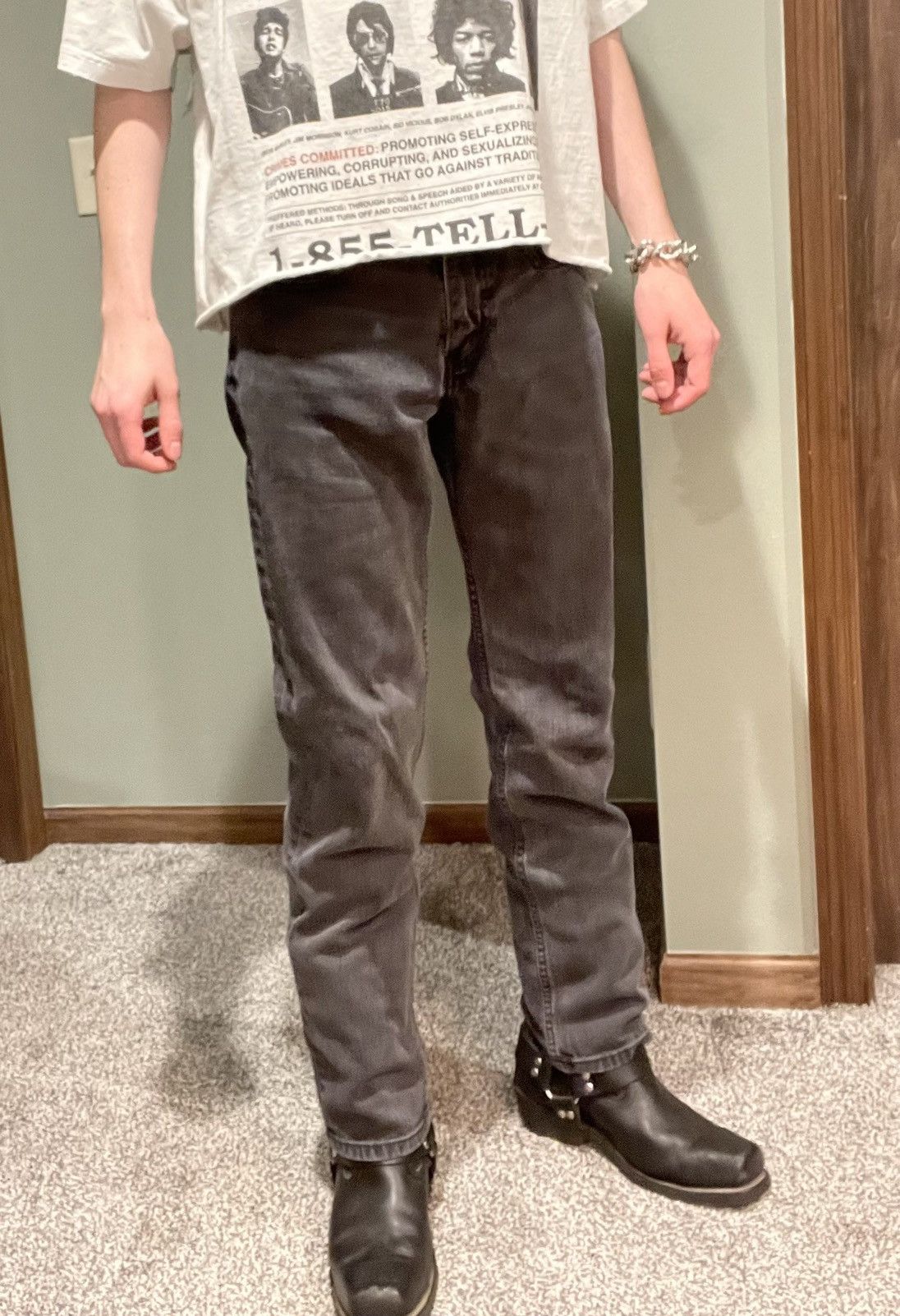 Levi's × Vintage Faded Black Vintage Levis 514 30 x 32 Size US 30 / EU 46 - 1 Thumbnail