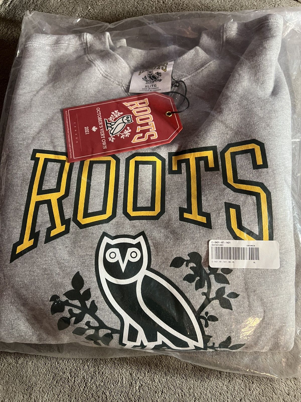 Image of Hype x Octobers Very Own Roots X Ovo Crewneck Grey , Men's (Size XL)