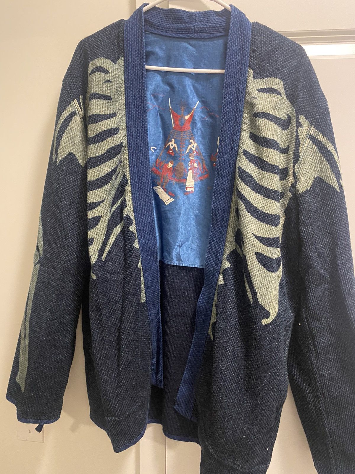 Pre-owned Kapital Indigo Dogi Canvas Jacket In Blue