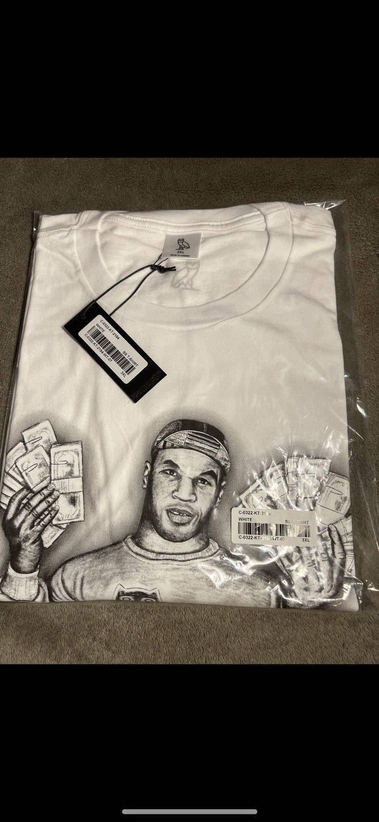 image of Drake x Octobers Very Own Size 3Xl Ovo X Mike Tyson Money Mike T-Shirt New With Tags in White, Men'